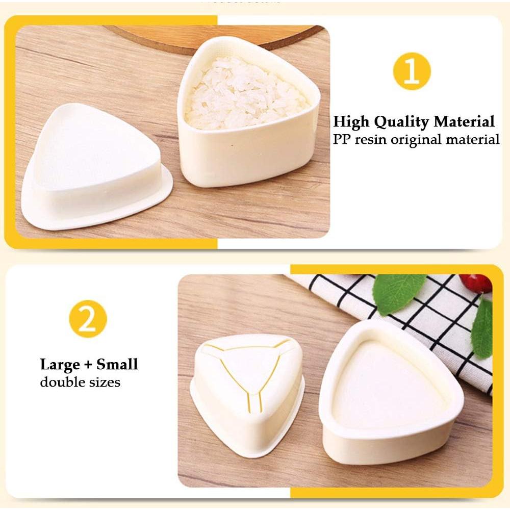 Moldes para Onigiri HAGBOU 2 Piezas Triangulares Beige