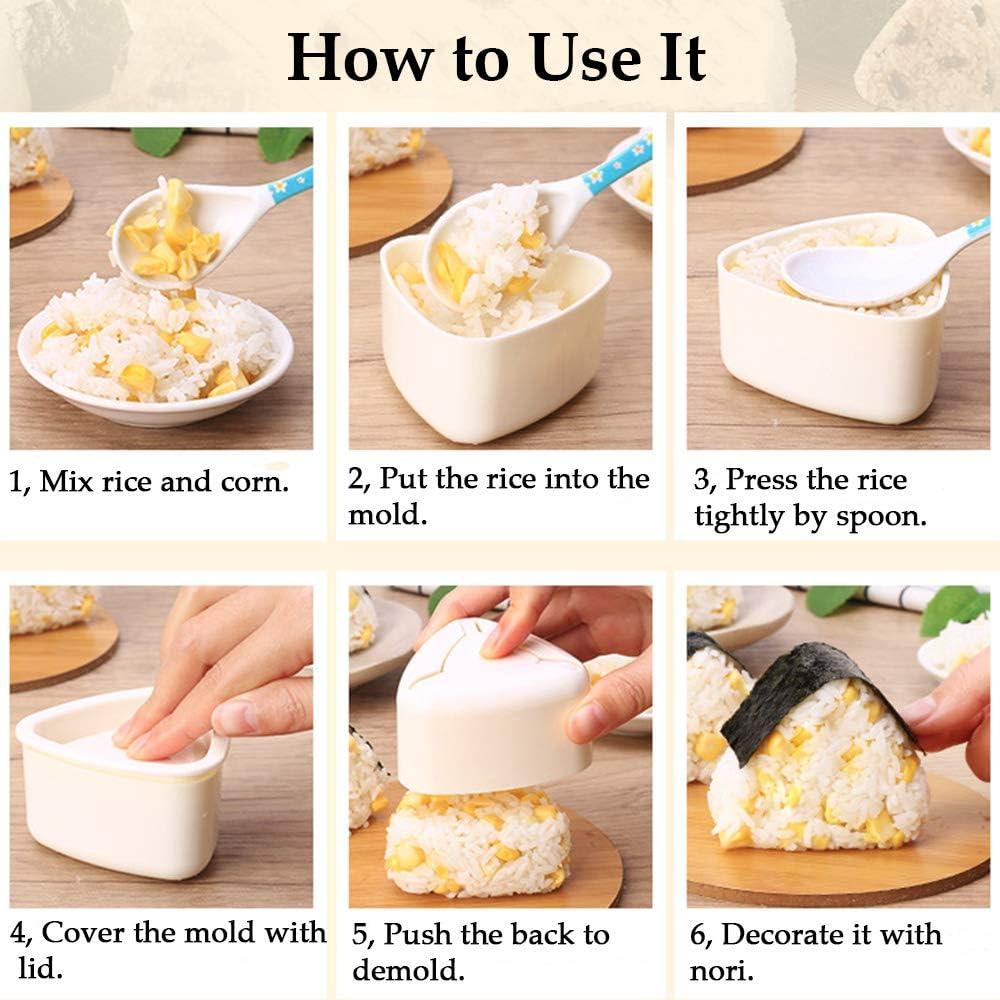 Moldes para Onigiri HAGBOU 2 Piezas Triangulares Beige