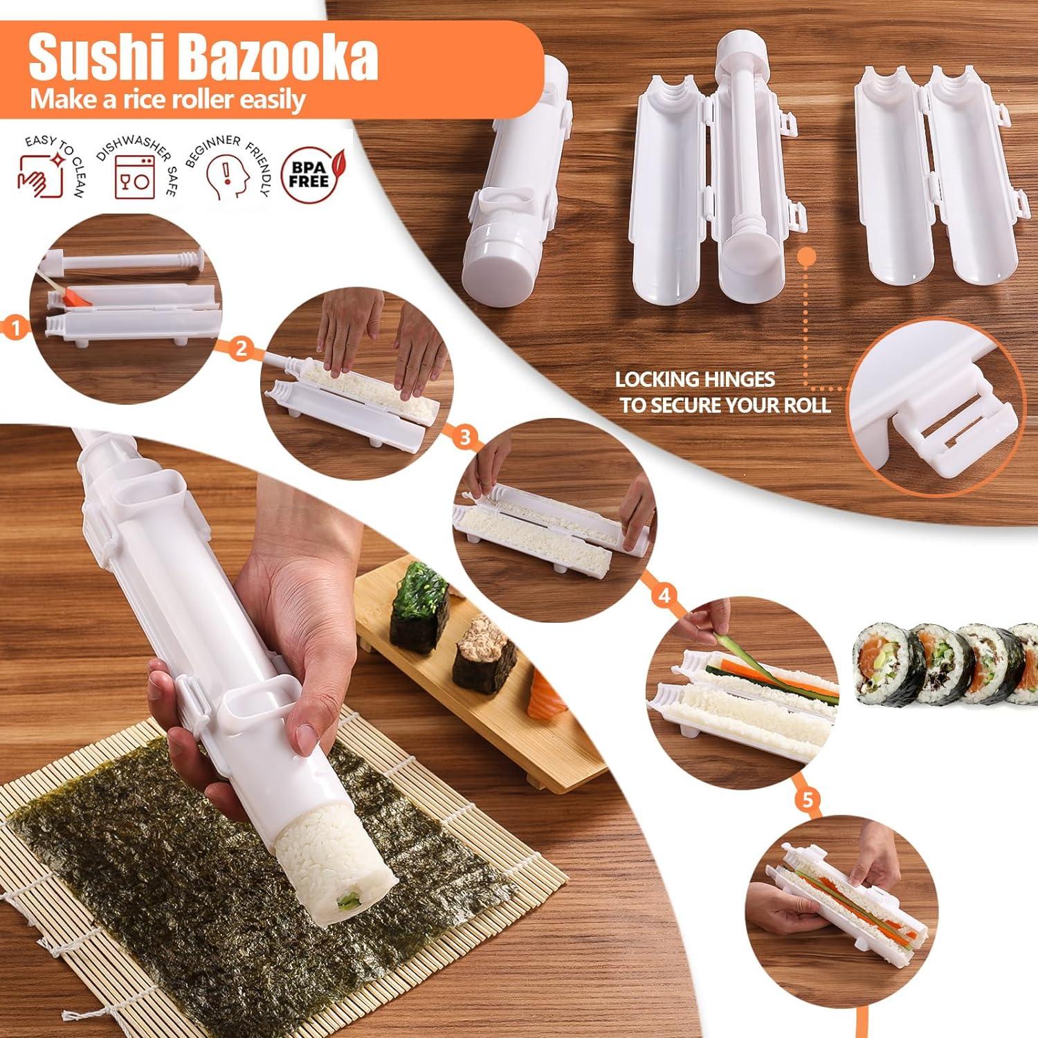 Kit de Sushi Beegofly 27 en 1 con Plato de Bambú y Cuchillo