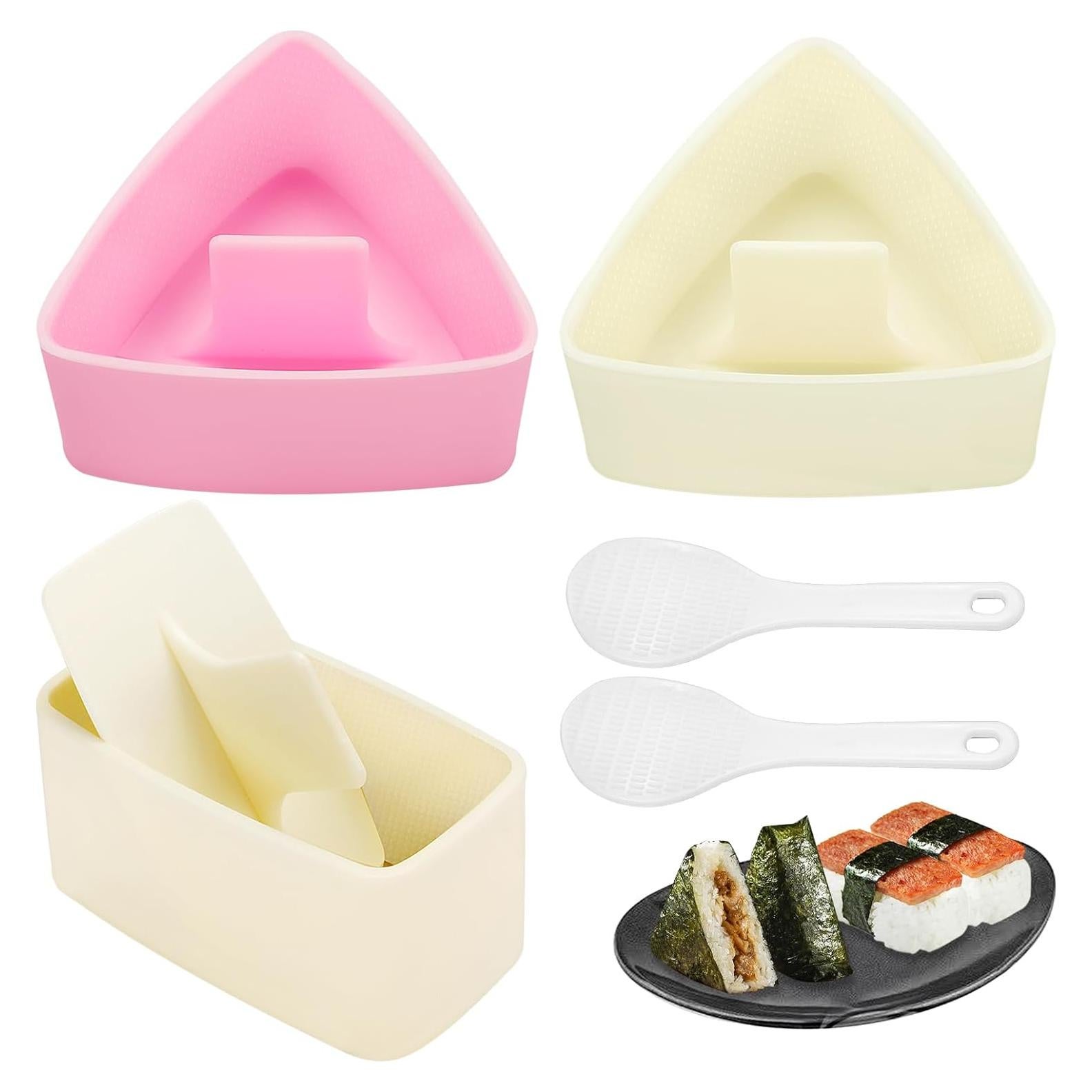 Juego de Moldes para Onigiri YONGJUNG 3 Piezas Rosa Beige