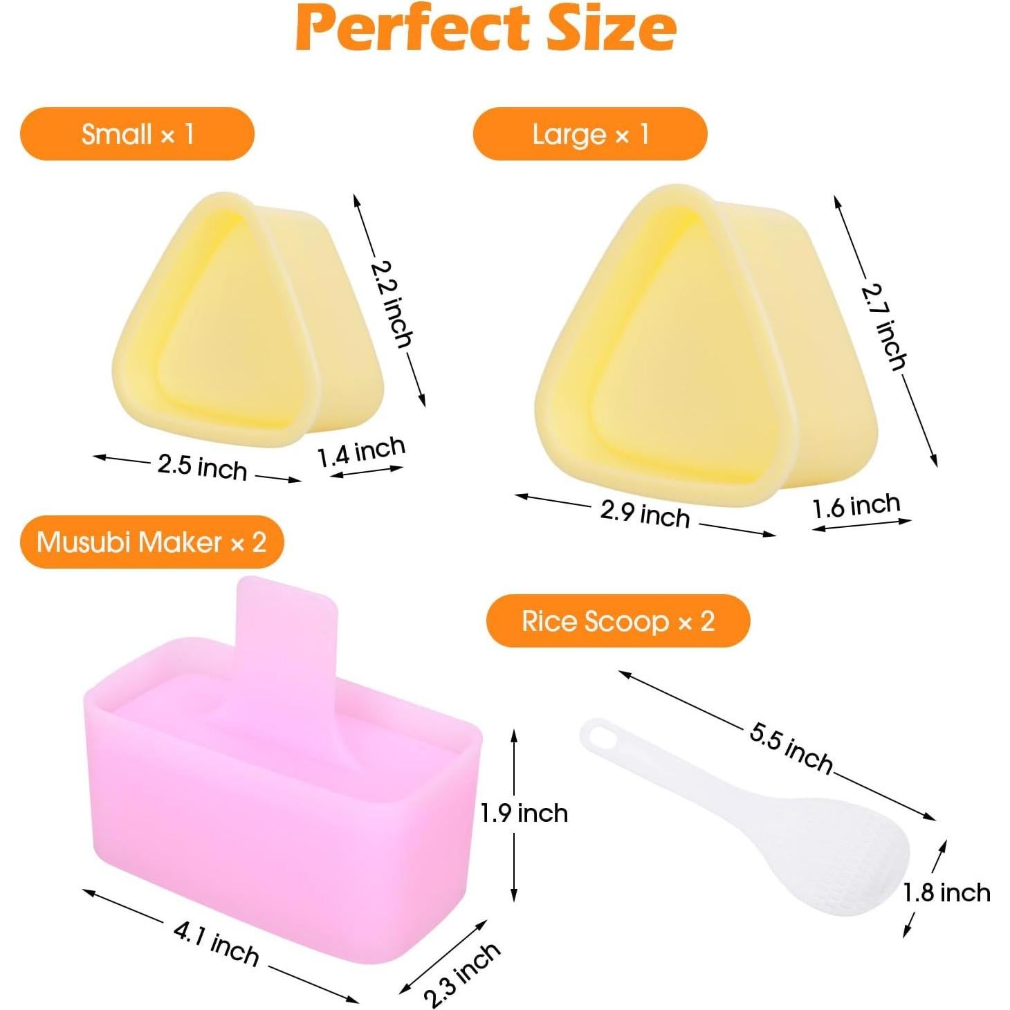 Kit de Molde Onigiri 6 en 1 Upoomart para Sushi