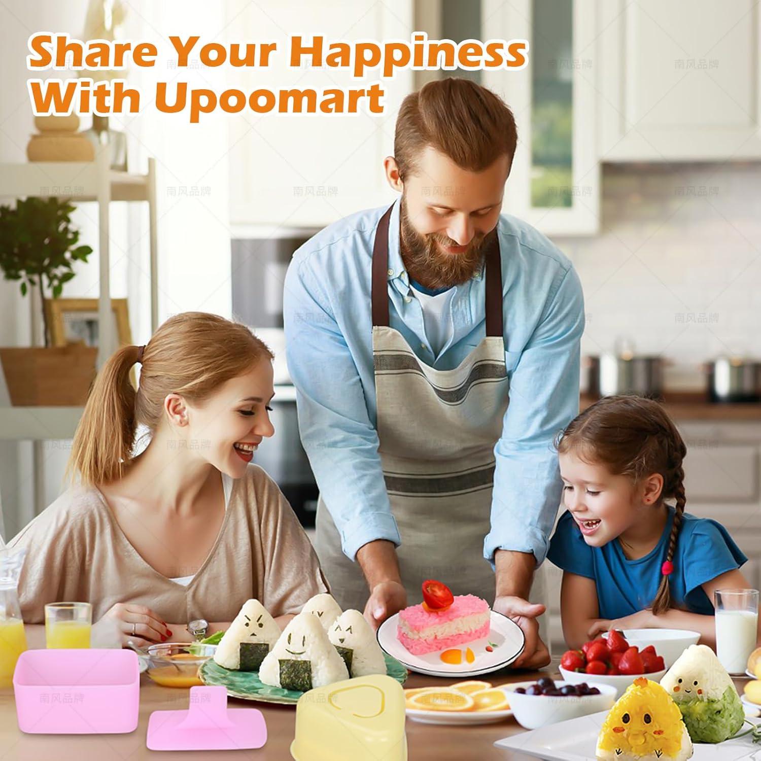 Kit de Molde Onigiri 6 en 1 Upoomart para Sushi