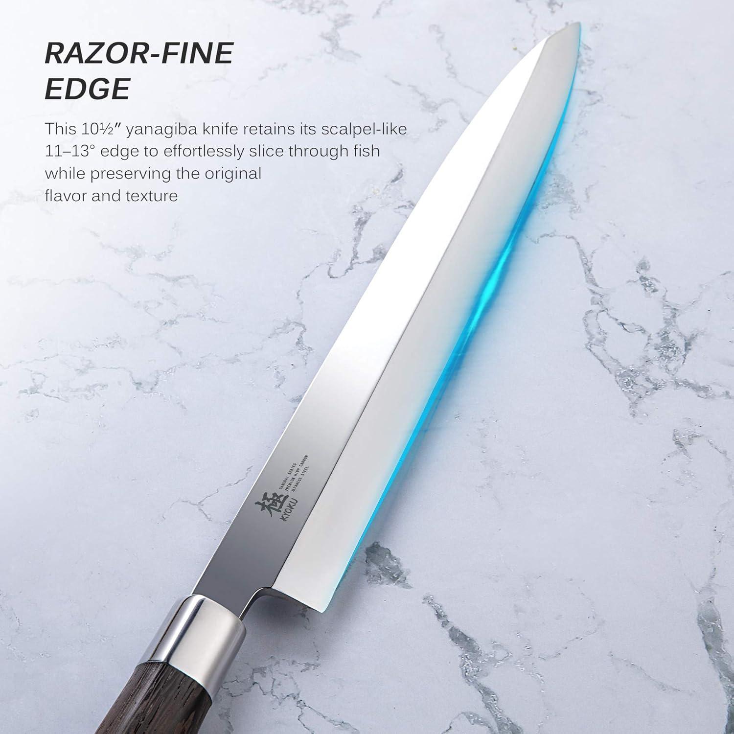 Cuchillo Yanagiba KYOKU 26,67 cm Acero Wenge con Funda