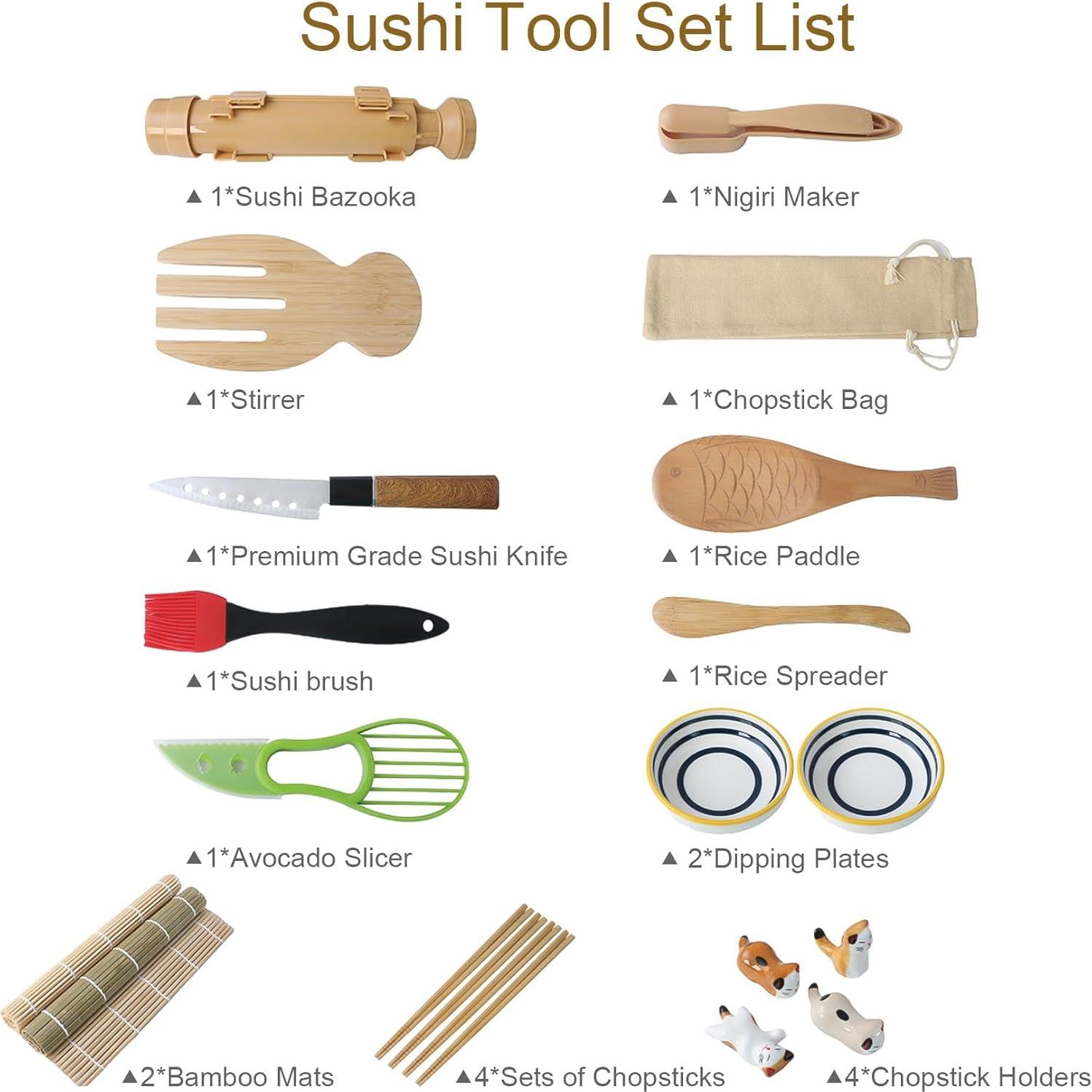 Kit de Sushi Havaro 21 Piezas para Principiantes y Chefs