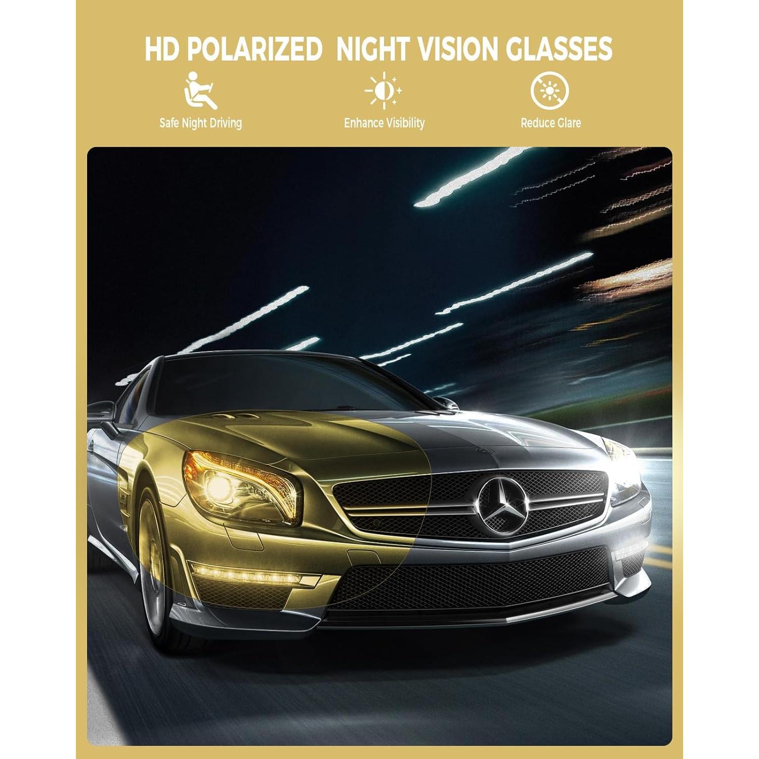 Gafas FIMOSON para Conducir de Noche Antirreflejo Amarillas