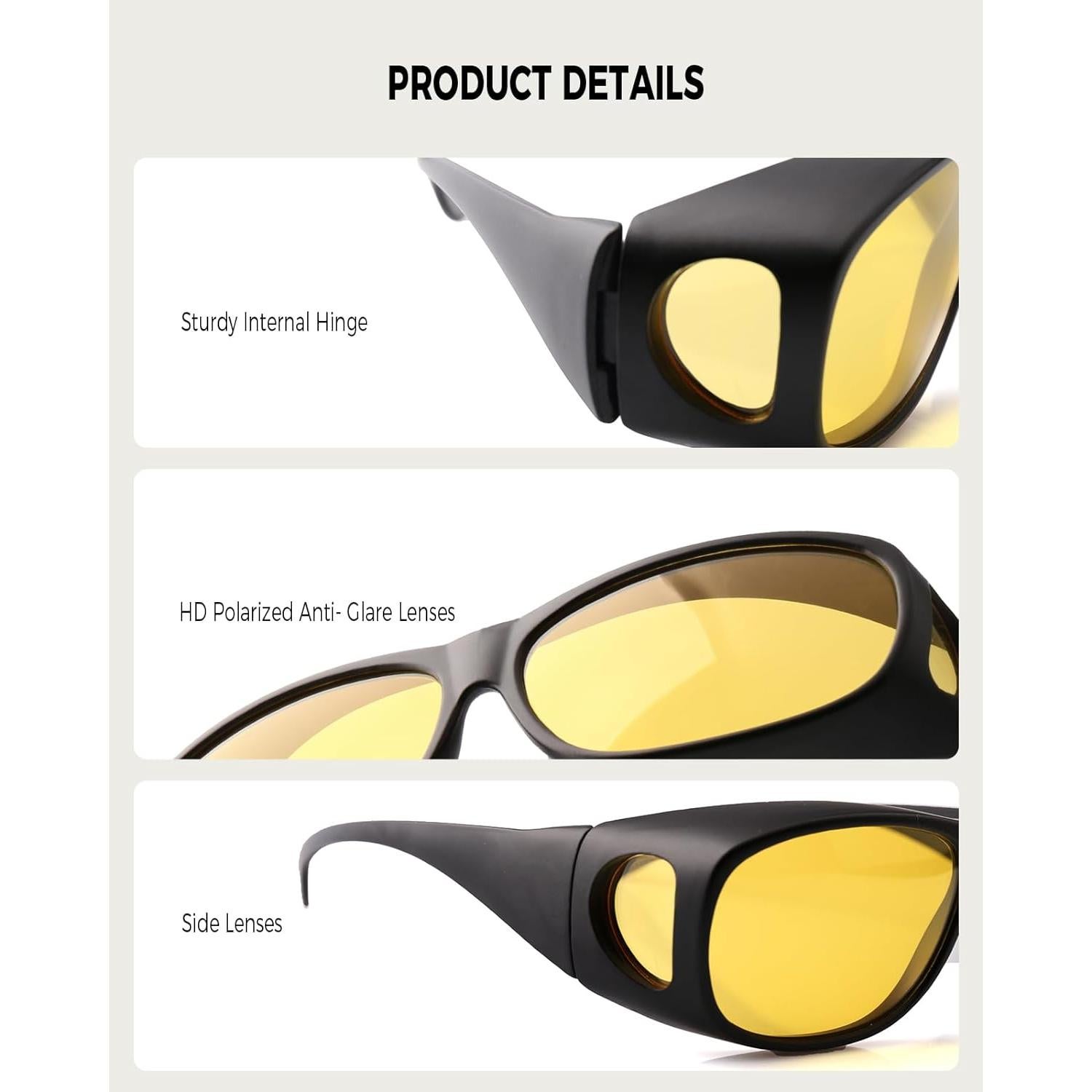 Gafas FIMOSON para Conducir de Noche Antirreflejo Amarillas