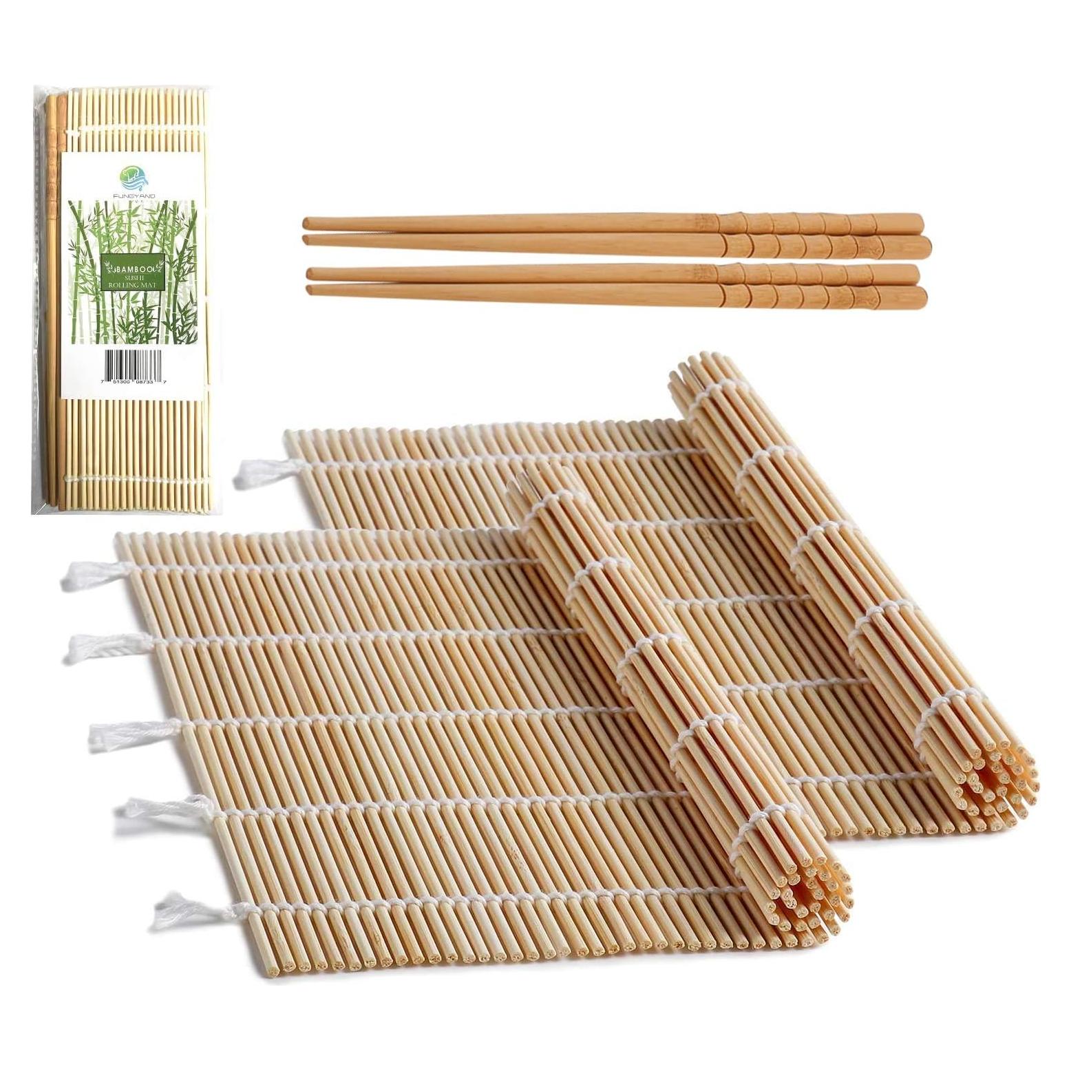 Estera de Sushi FUNGYAND de Bambú Natural 24 cm - 2 Pcs
