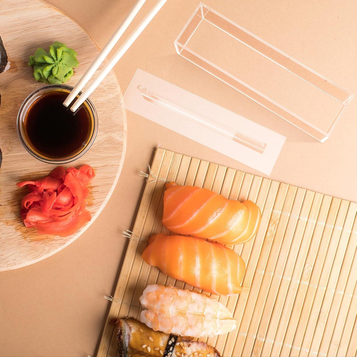 Kit de Moldes para Sushi Zhehao 2 Pcs Acrílico Transparente