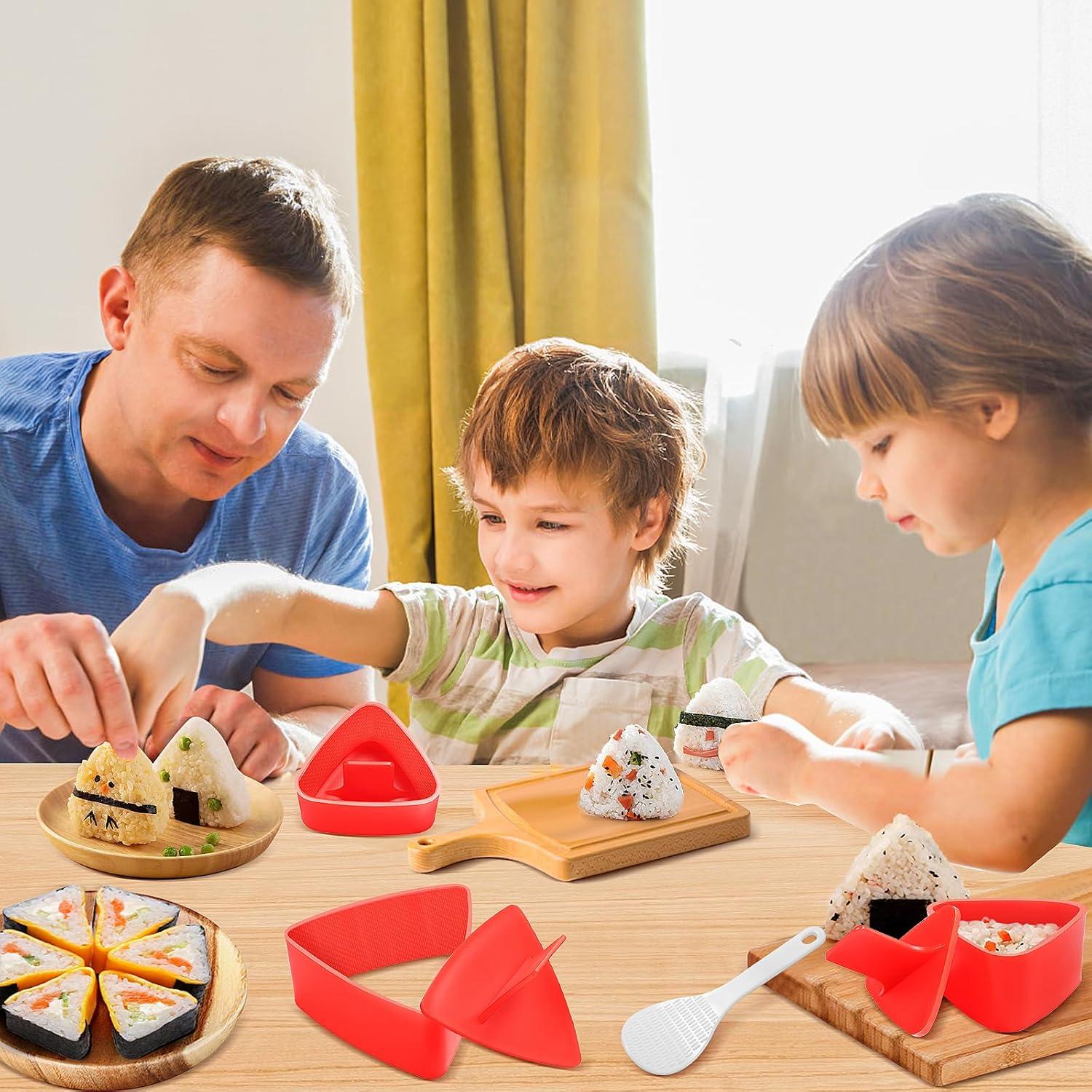 Juego de Moldes de Onigiri DIMVKA 3 Piezas Rojo