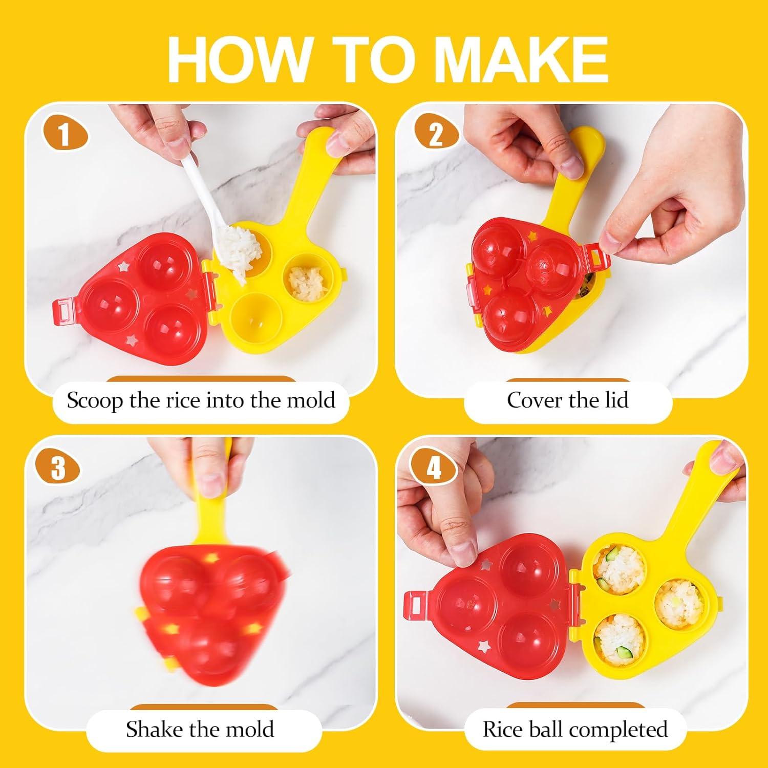 Molde para Bolas de Arroz YONGJUNG 16.5x9cm Rojo Amarillo