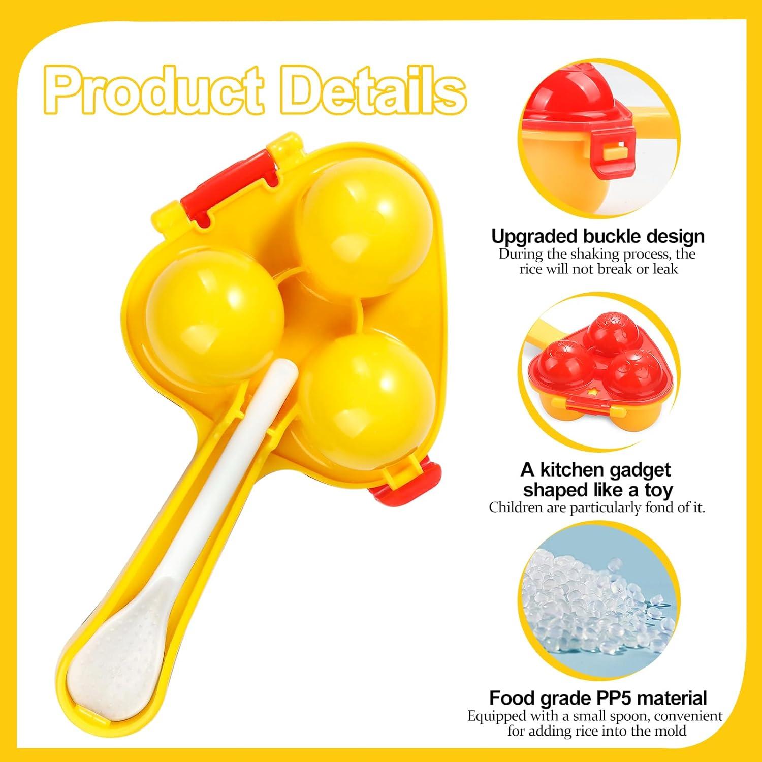 Molde para Bolas de Arroz YONGJUNG 16.5x9cm Rojo Amarillo