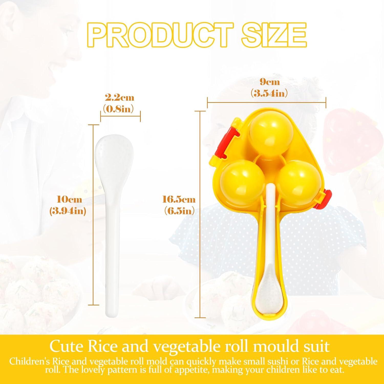Molde para Bolas de Arroz YONGJUNG 16.5x9cm Rojo Amarillo