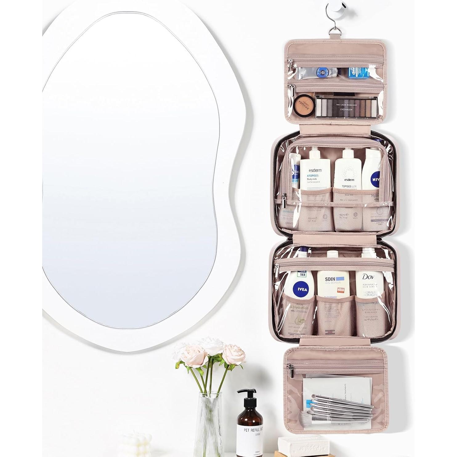 Bolsa de Aseo NISHEL para Mujeres, Organizador Colgante Rosa