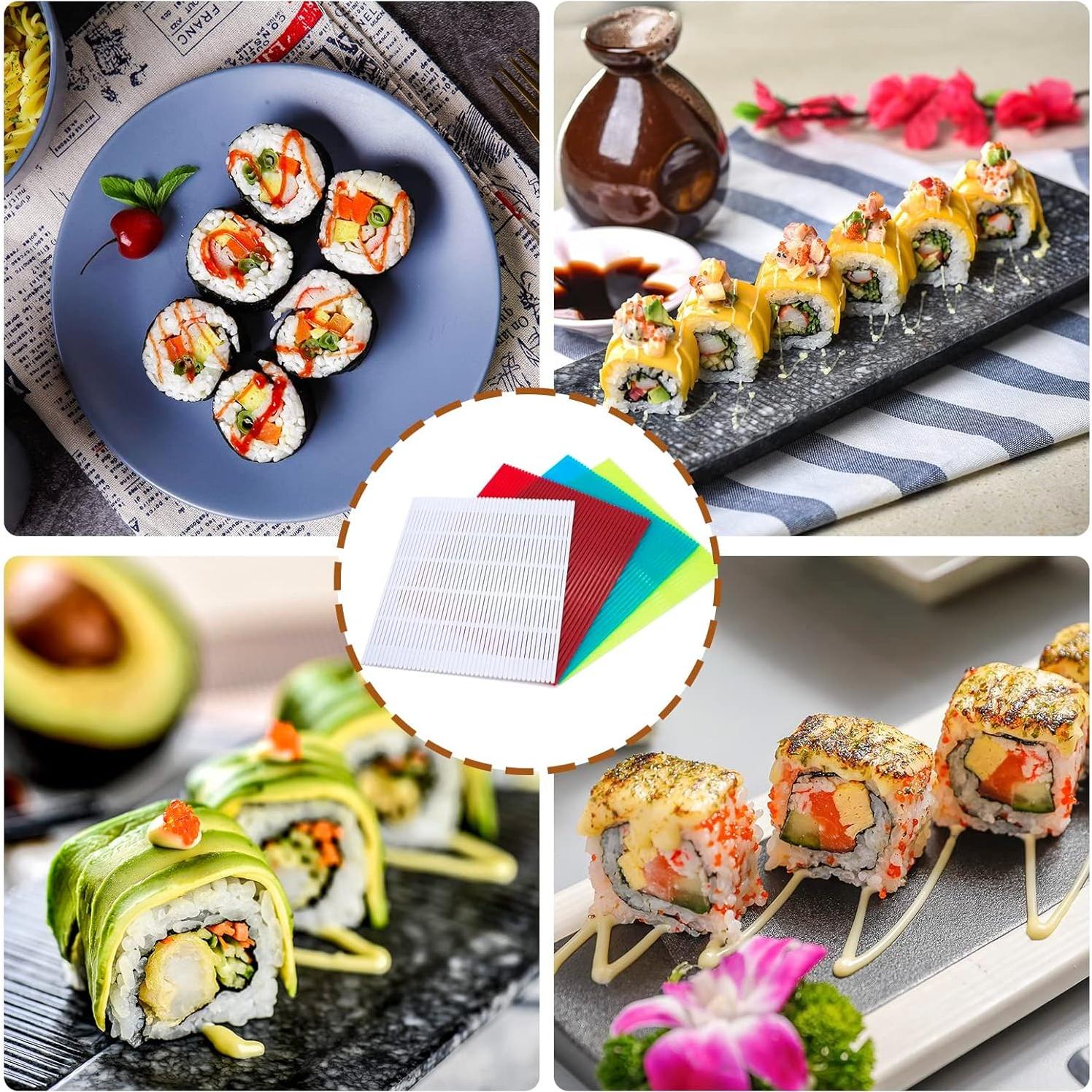 Juego de 4 Esteras para Sushi LIOUCBD Antiadherente