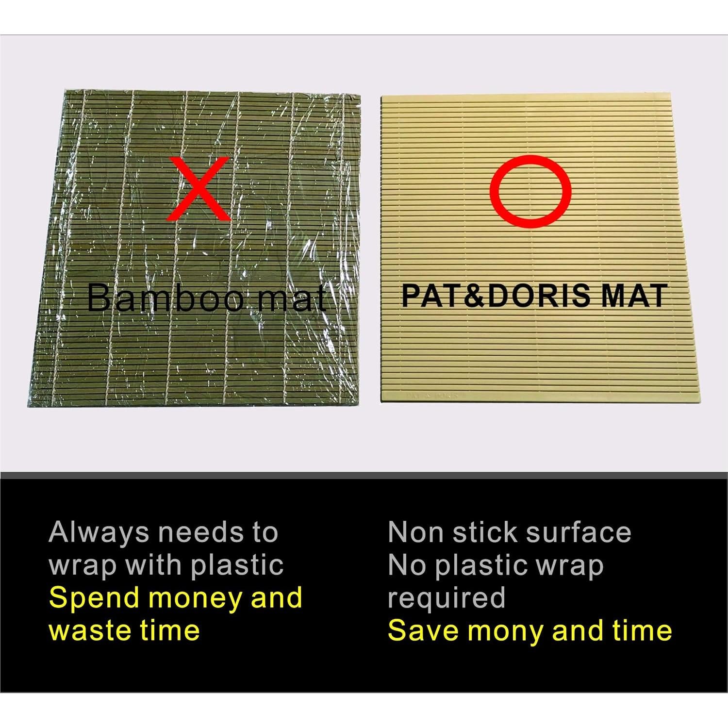 Estera de Sushi Antiadherente PAT & DORIS 27x25 cm