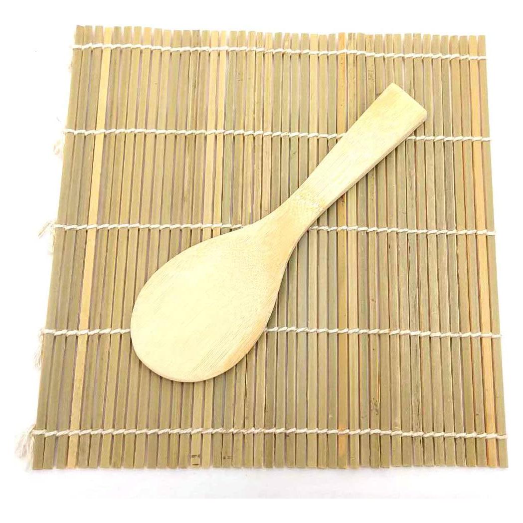 Kit de Sushi JapanBargain con Estera y Cucharón de Bambú