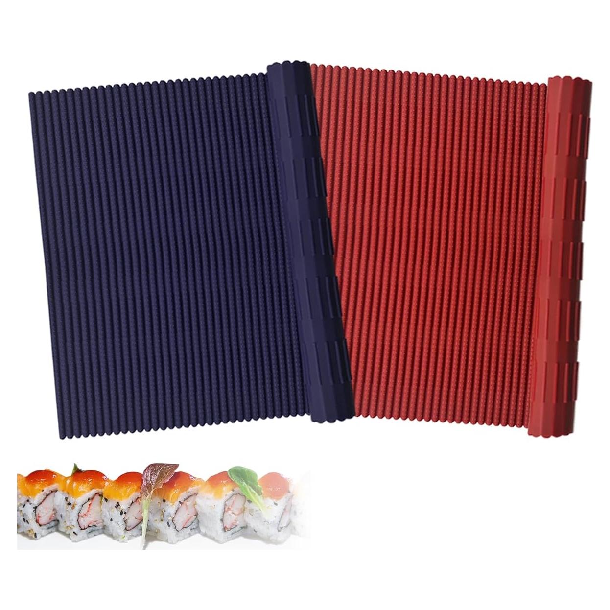 Estera de Sushi de Silicona Esamploe 2 Pcs Antiadherente