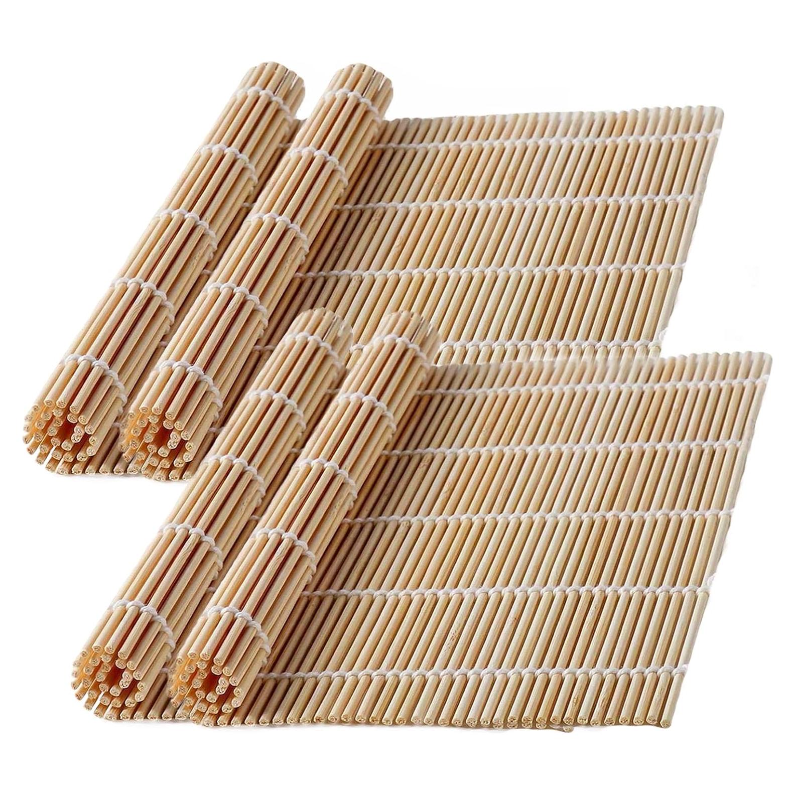 Estera de Sushi de Bambú Wtpncil - 4 Piezas Natural