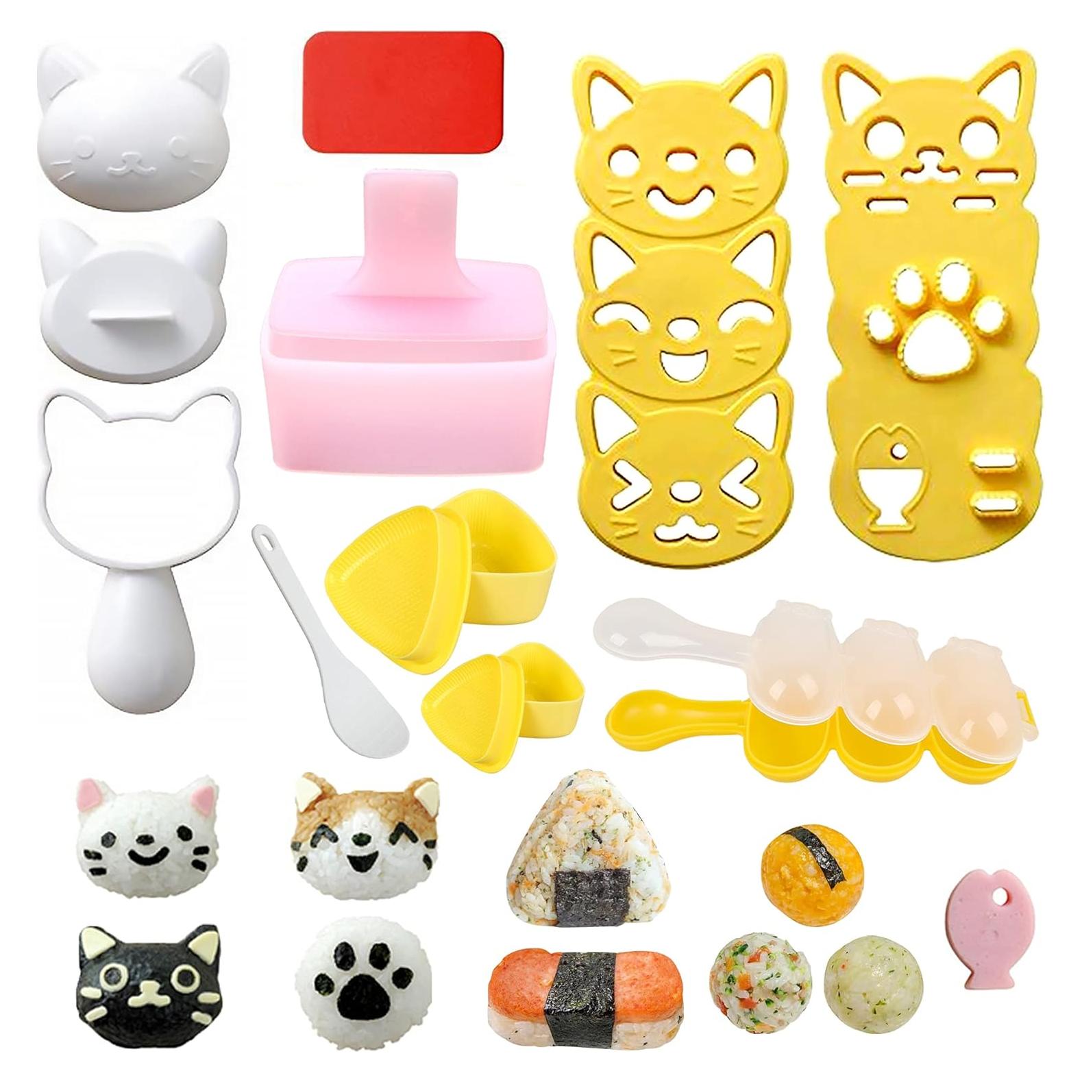 Moldes de Arroz en Forma de Gato BANBALLON - 12 Piezas