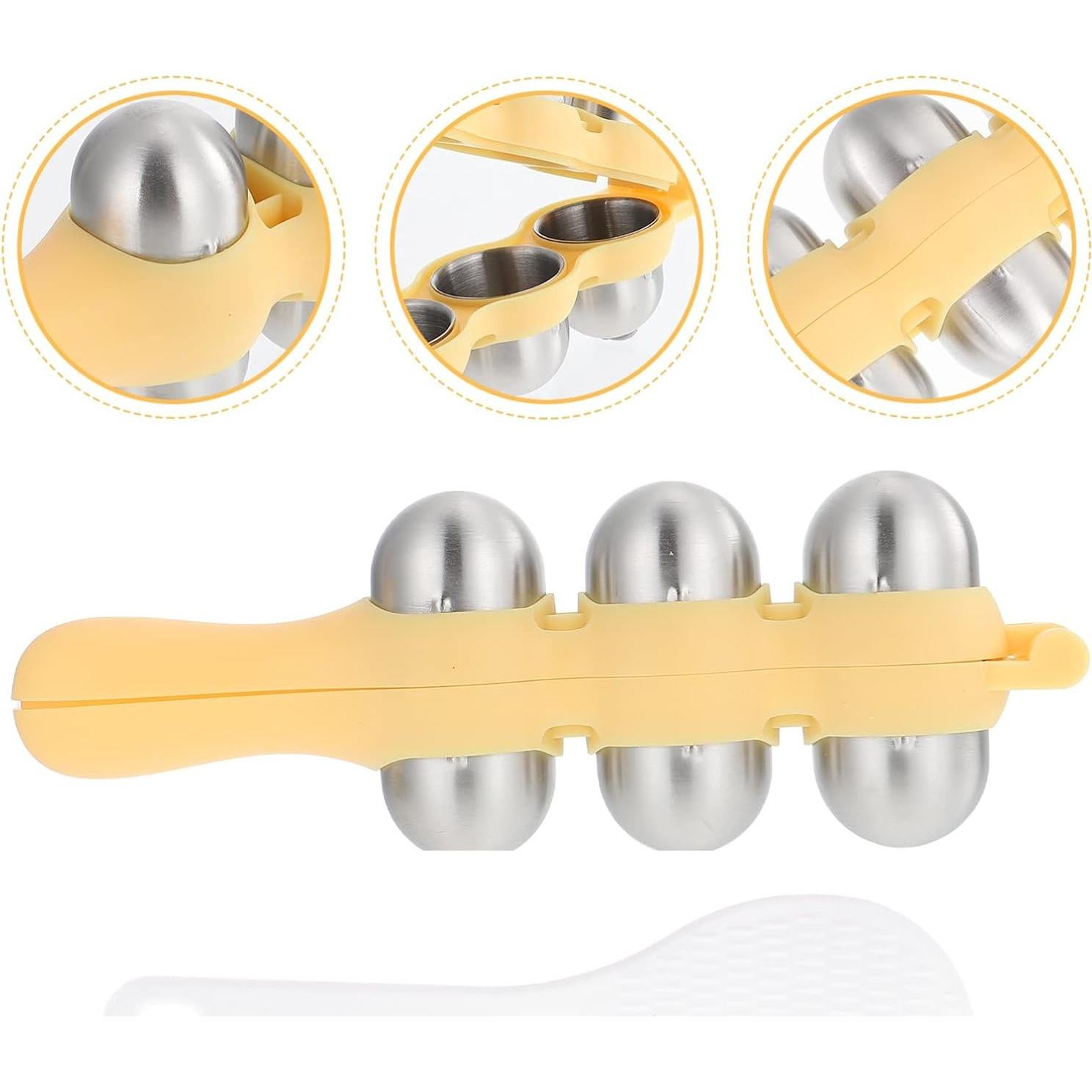 Molde de Bolas de Arroz Packove Acero Inoxidable 3 Piezas