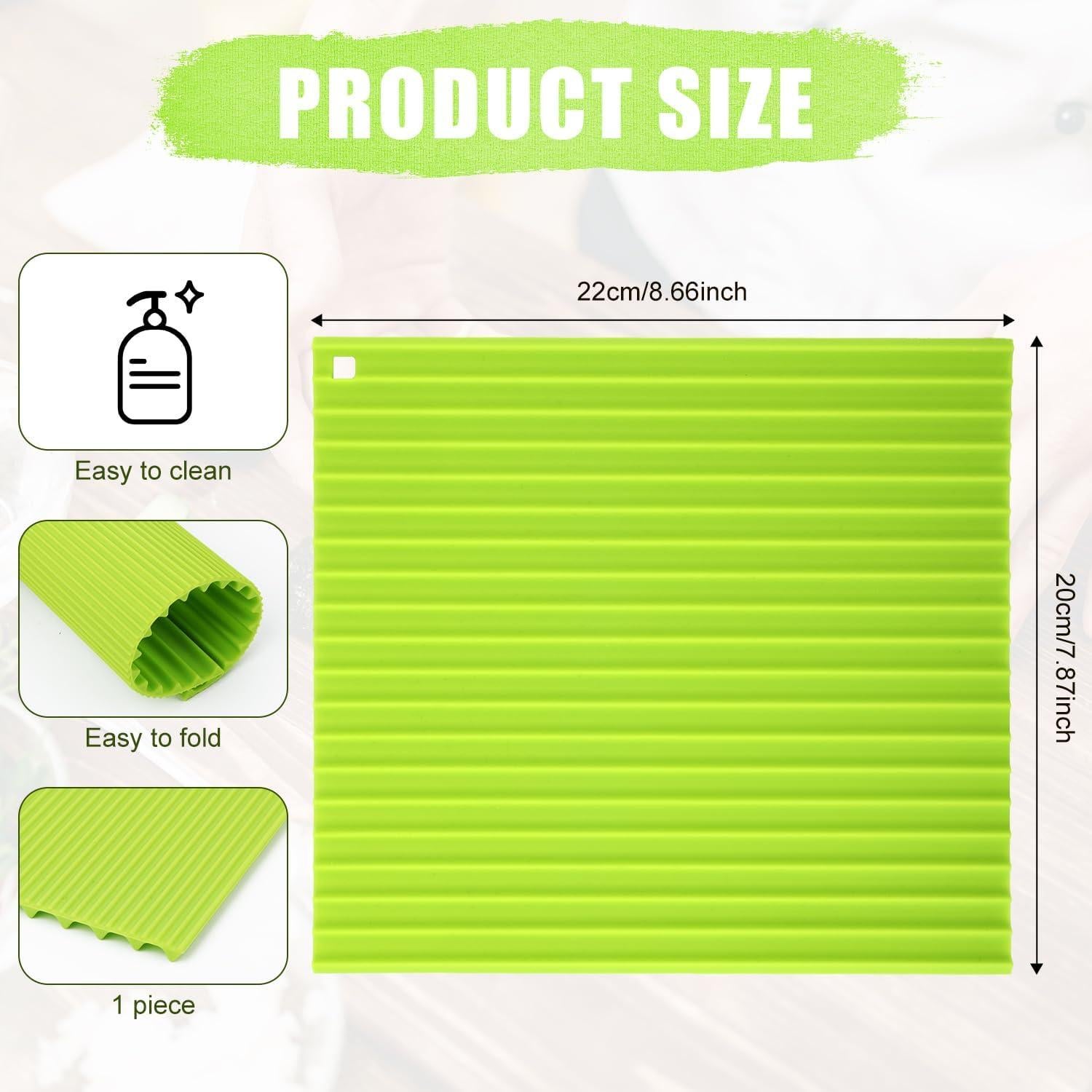 Estera de Sushi de Silicona BOXOB 22x20cm Verde Reutilizable