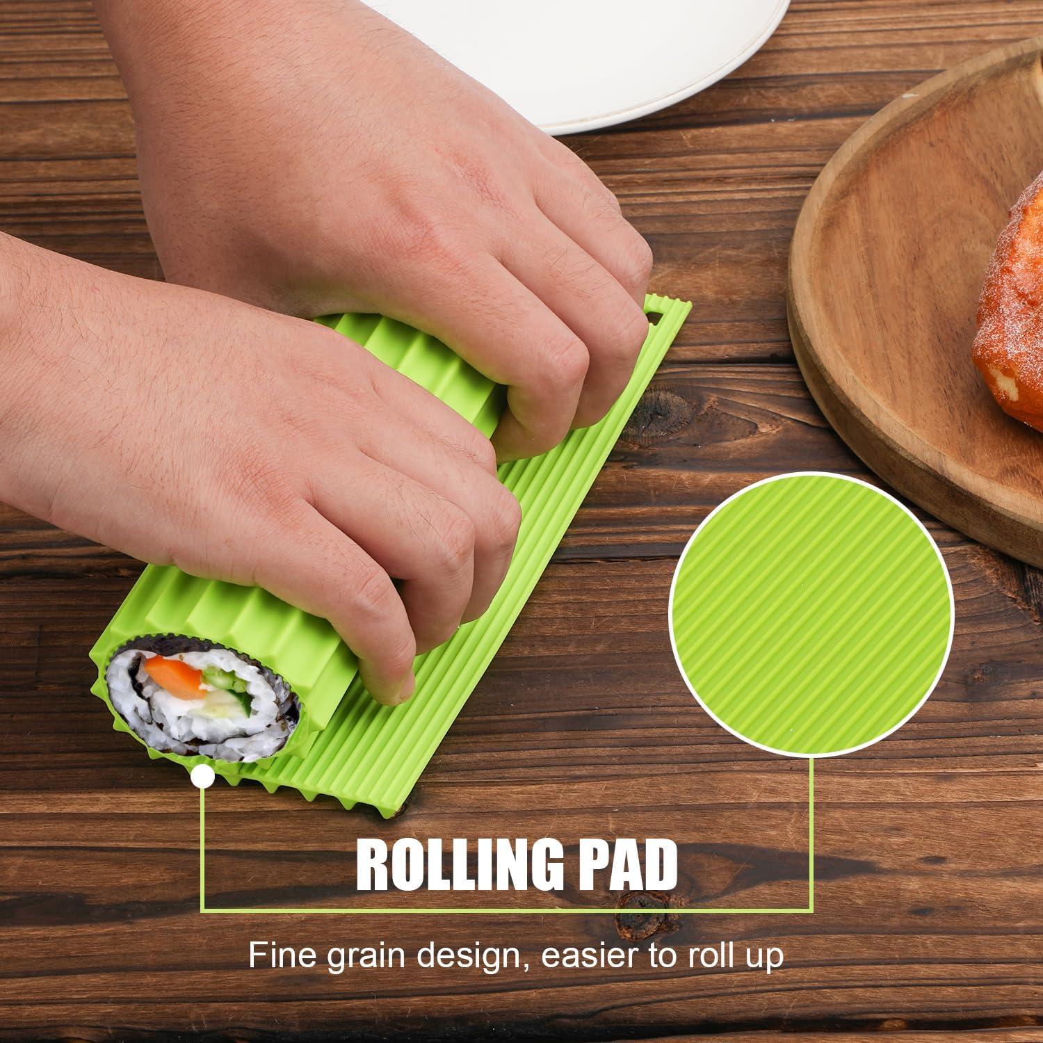 Estera de Sushi de Silicona BOXOB 22x20cm Verde Reutilizable