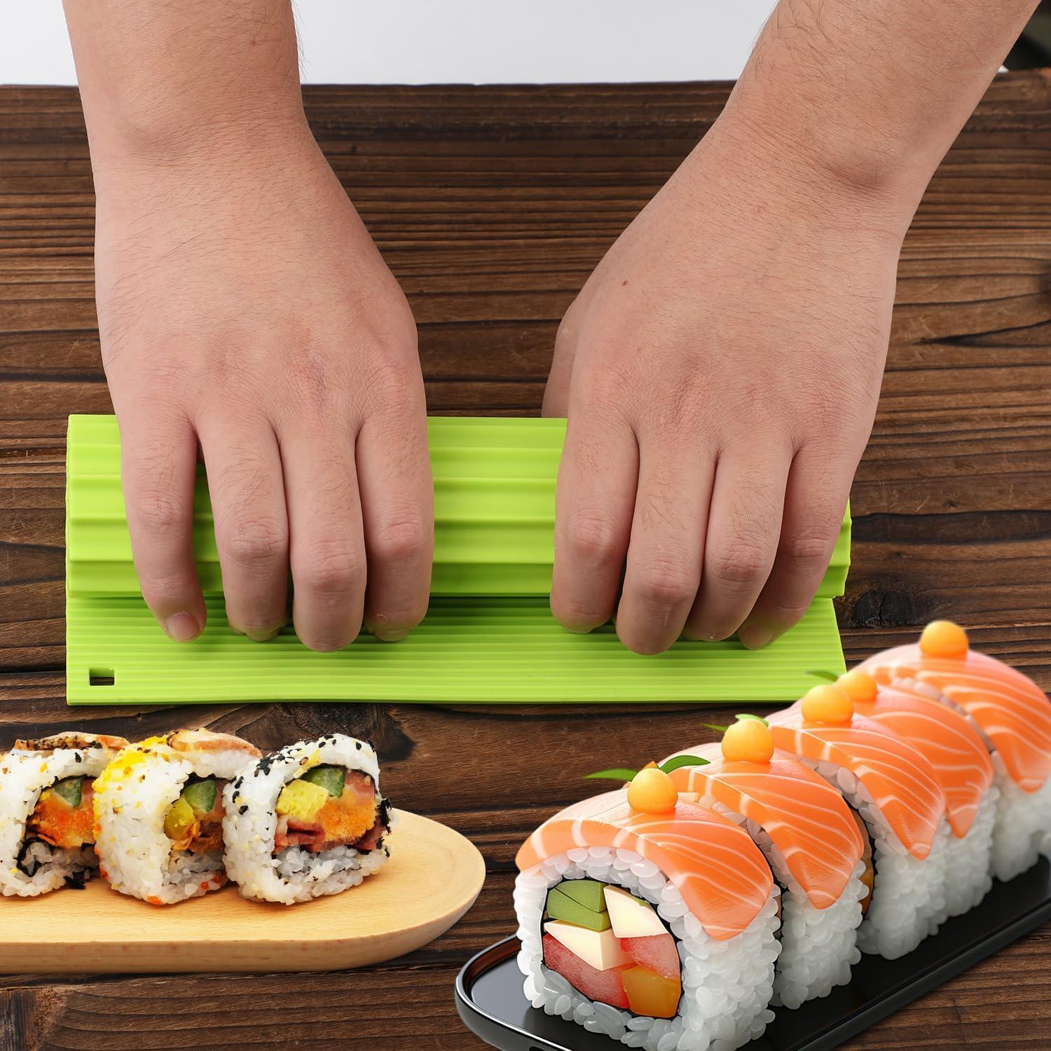 Estera de Sushi de Silicona BOXOB 22x20cm Verde Reutilizable