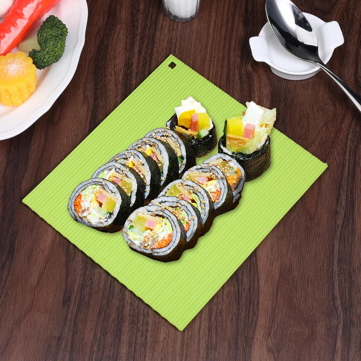 Estera de Sushi Silicona Reutilizable Apausvcm 21.6x20 cm