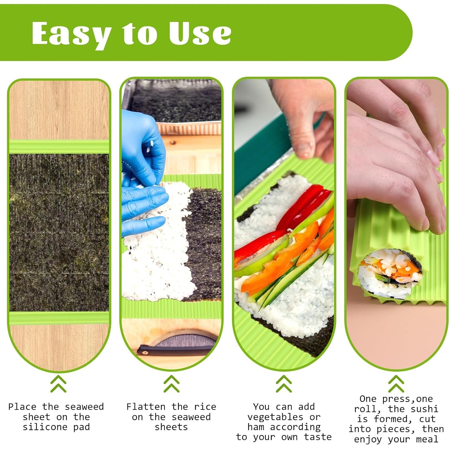 Estera de Sushi Silicona Reutilizable Apausvcm 21.6x20 cm