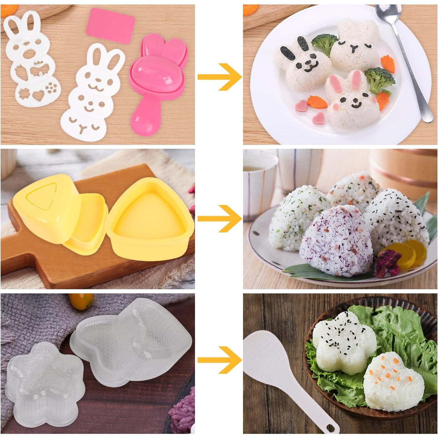 10 Moldes de Onigiri Machomby - Sushi Triangular y Animal