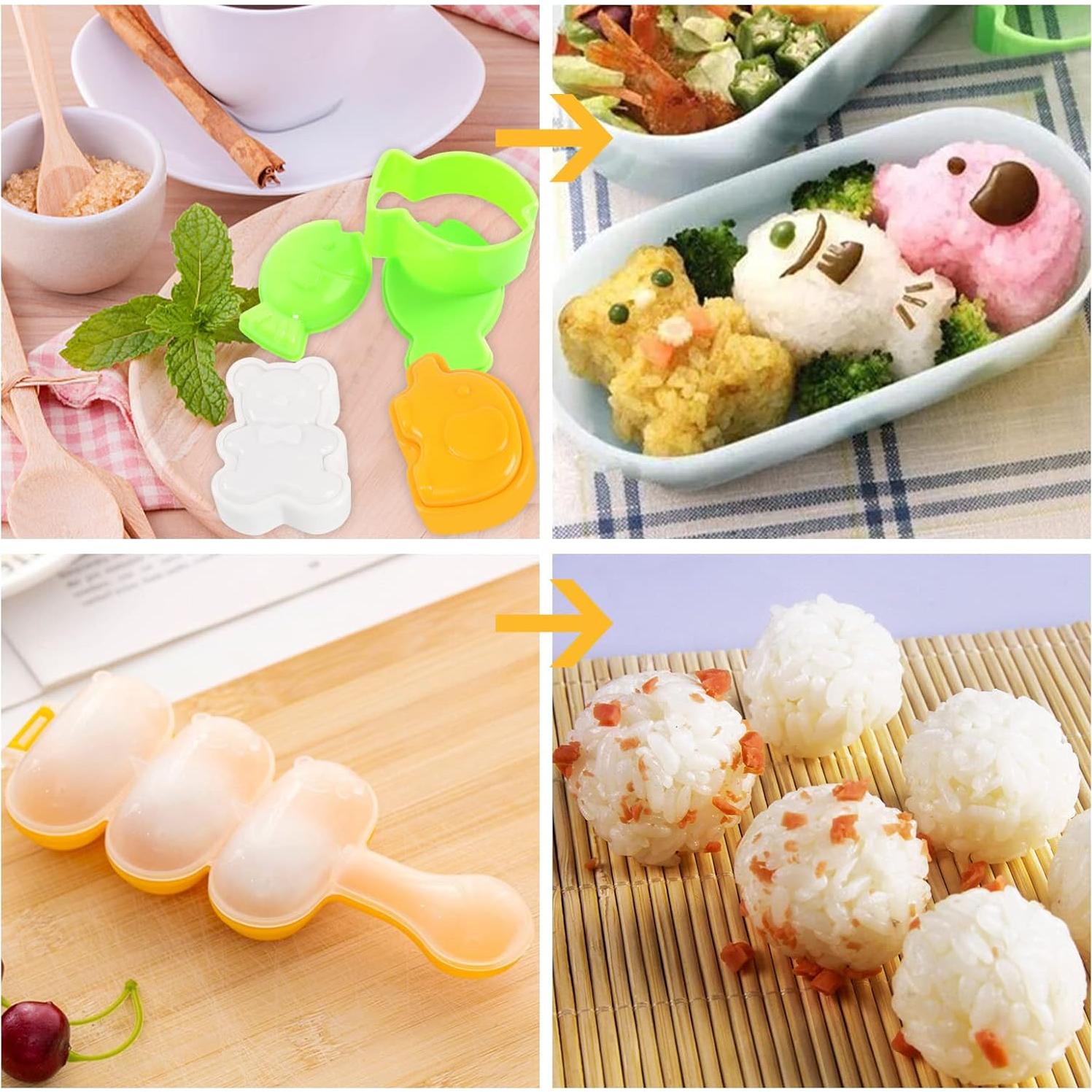 10 Moldes de Onigiri Machomby - Sushi Triangular y Animal