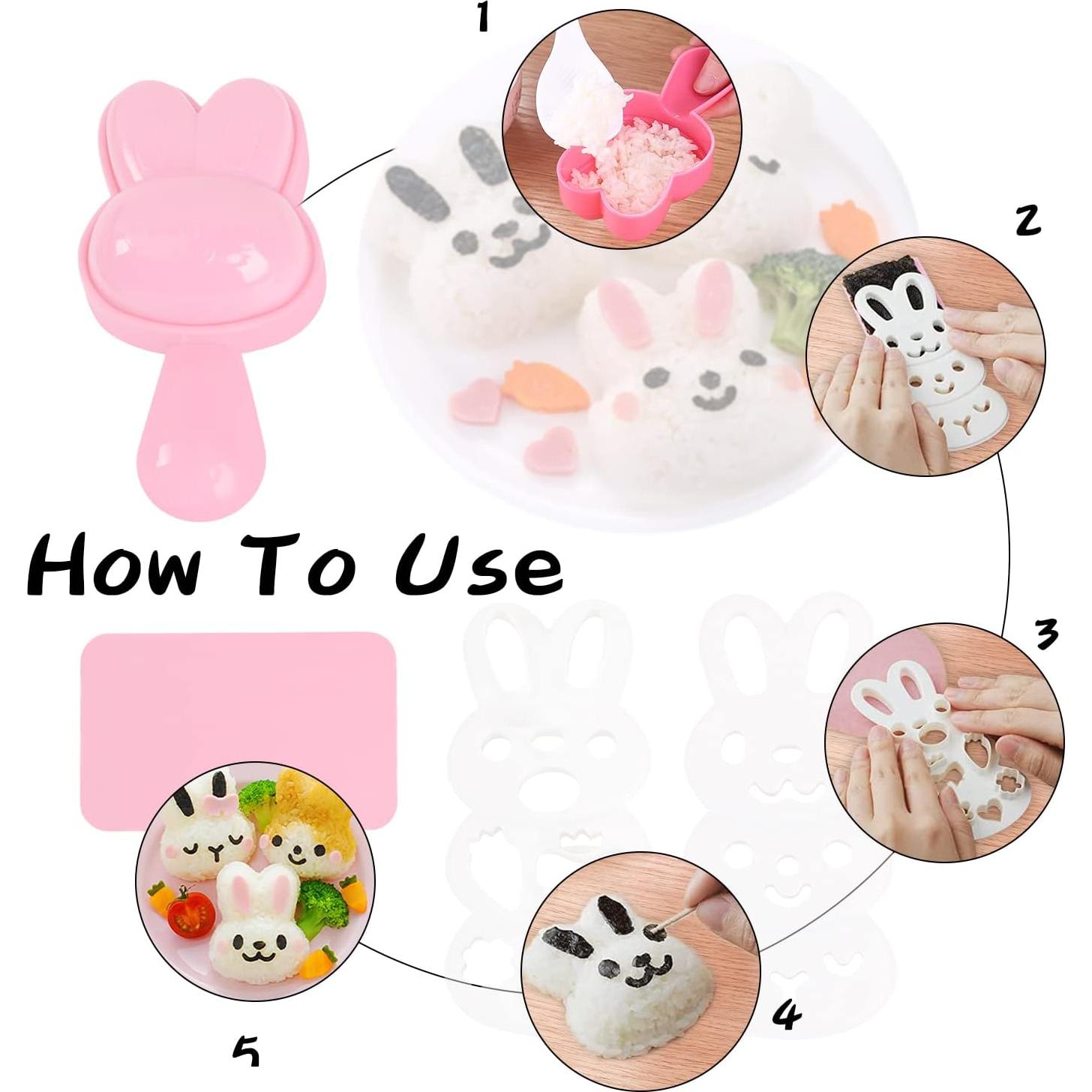 10 Moldes de Onigiri Machomby - Sushi Triangular y Animal