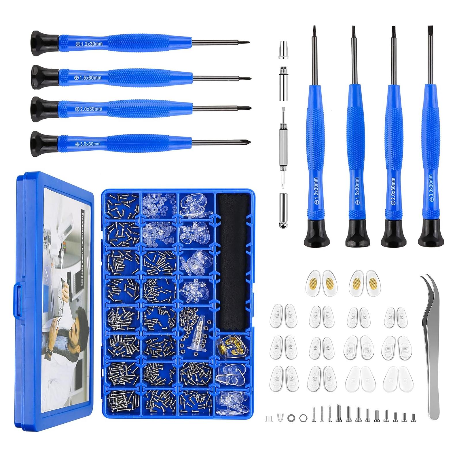 Kit de Reparación de Gafas HQVOIC con Destornilladores y Tornillos