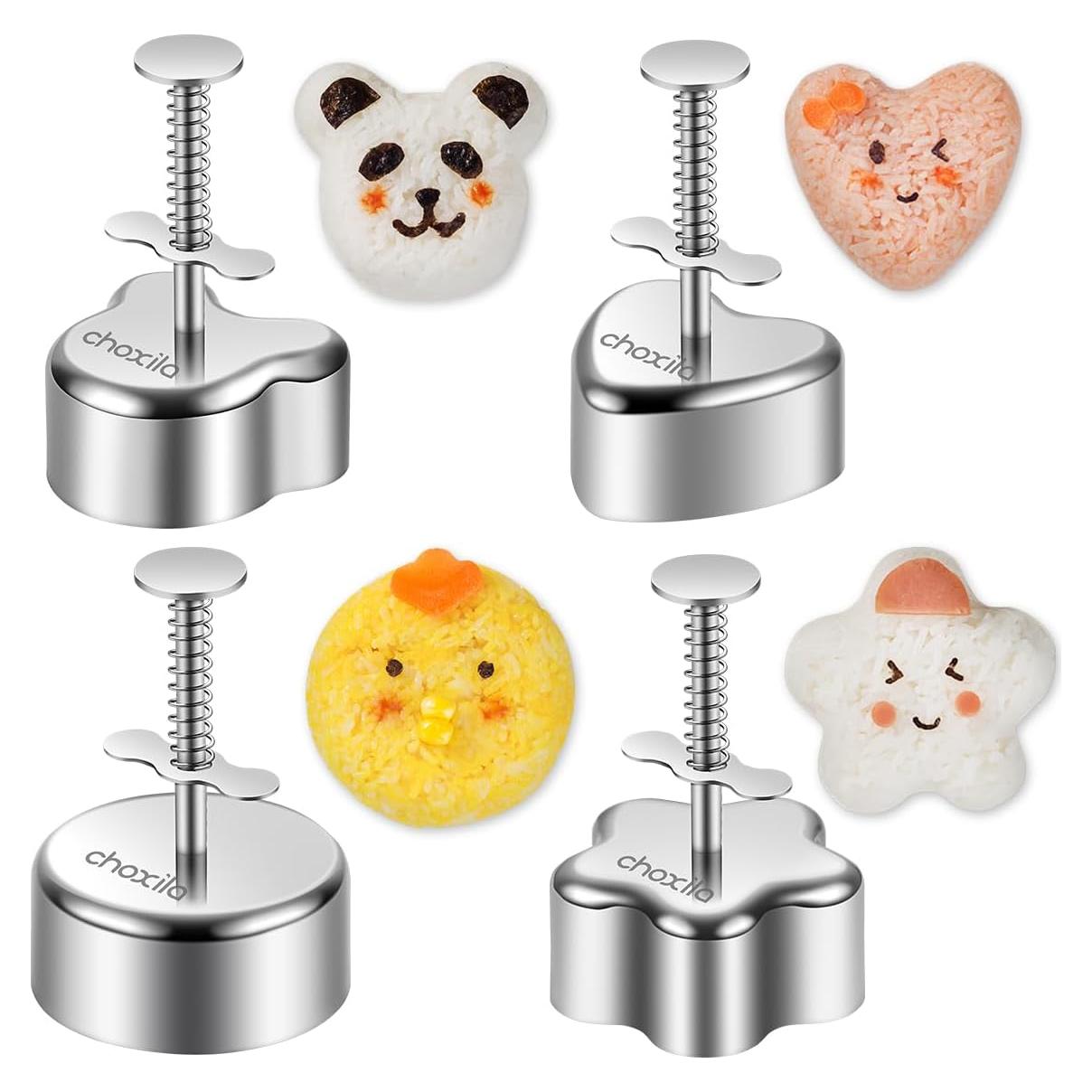 Juego de Moldes para Onigiri Choxila 4 Piezas Acero Inoxidable