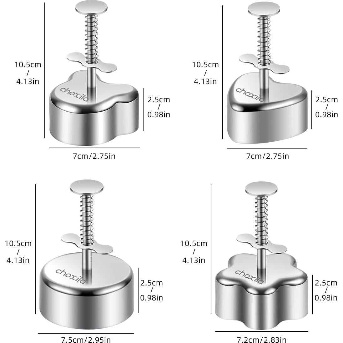 Juego de Moldes para Onigiri Choxila 4 Piezas Acero Inoxidable