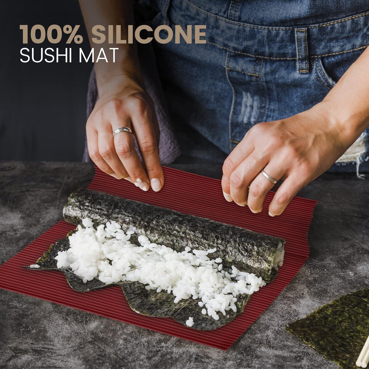 Rodillo de Sushi HardlyStars Silicona Antiadherente Set 2