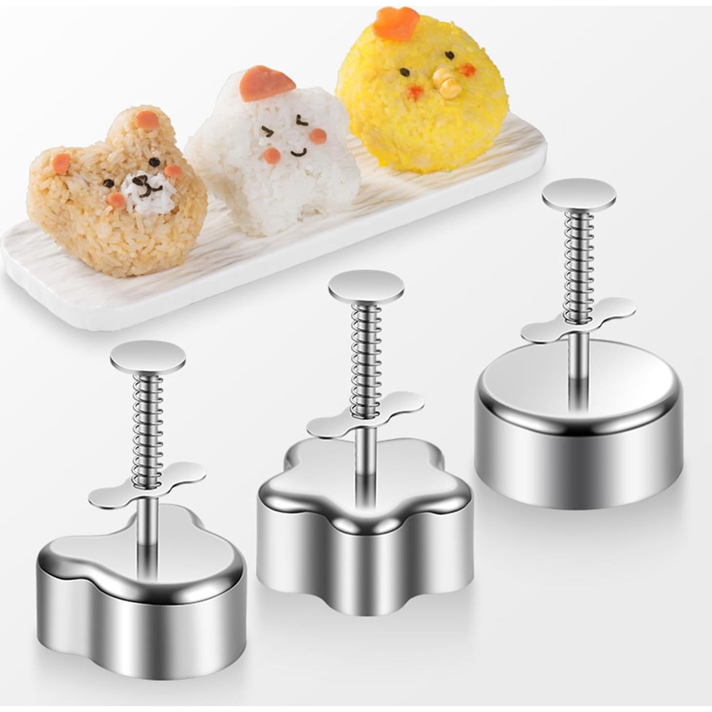 Molde de prensa musubi TAFALAA acero inoxidable redondo