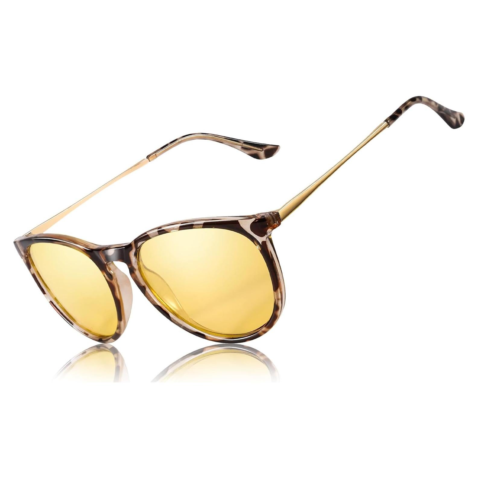 Gafas de visión nocturna TJUTR para mujeres amarillas UV