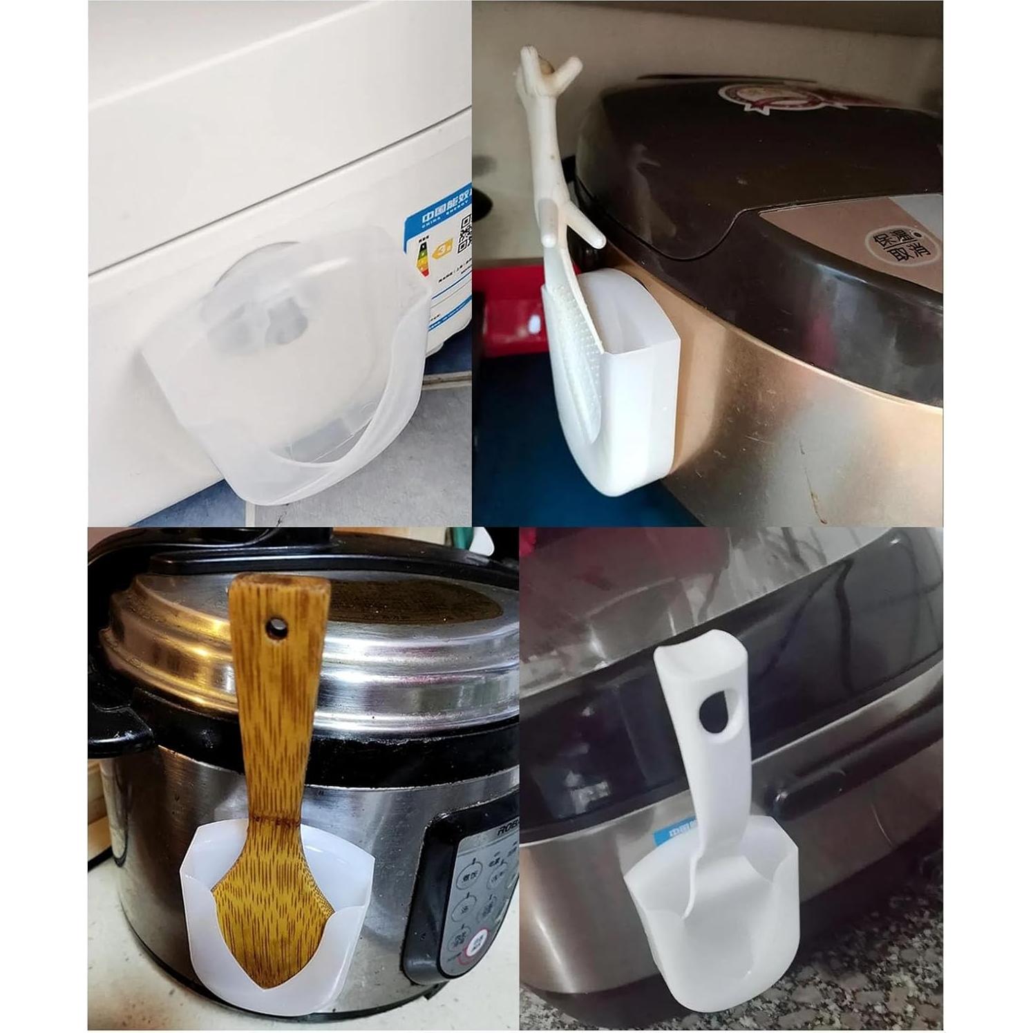 Organizador de Cuchara de Arroz NentMent 3 Piezas Ventosa