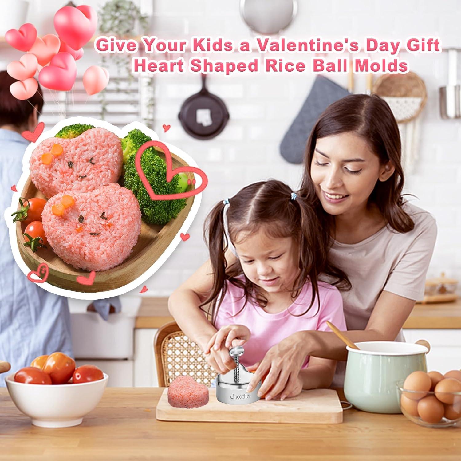 Molde de Onigiri Corazón Choxila - Acero Inoxidable 130g