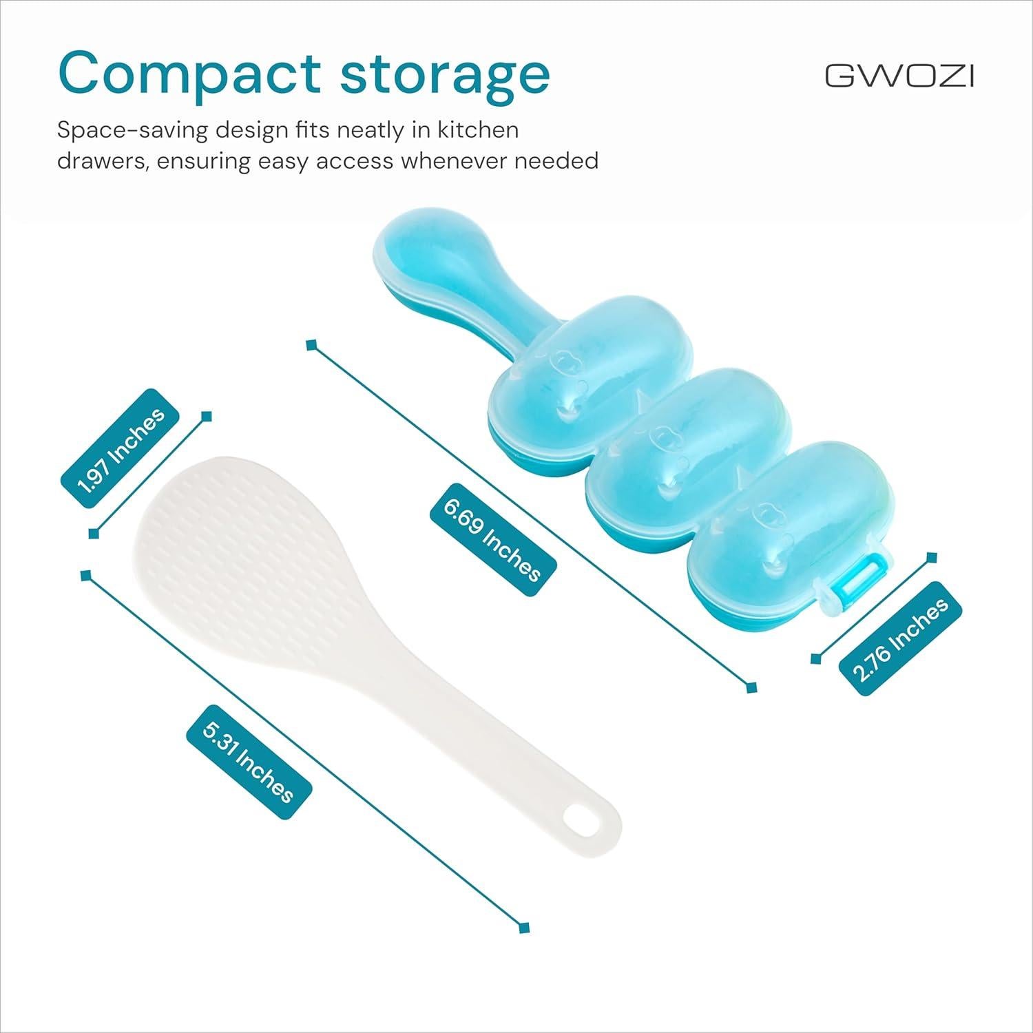 Molde de Bolas de Arroz GWOZI con Agitador y Espátula