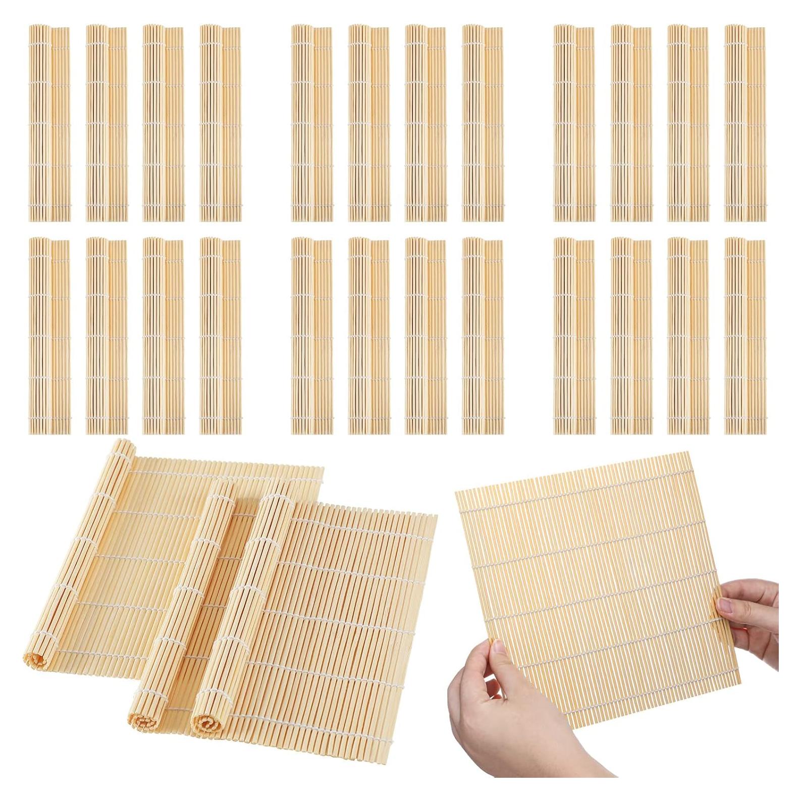 Hoolerry 24 Piezas Esteras de Bambú para Hacer Sushi