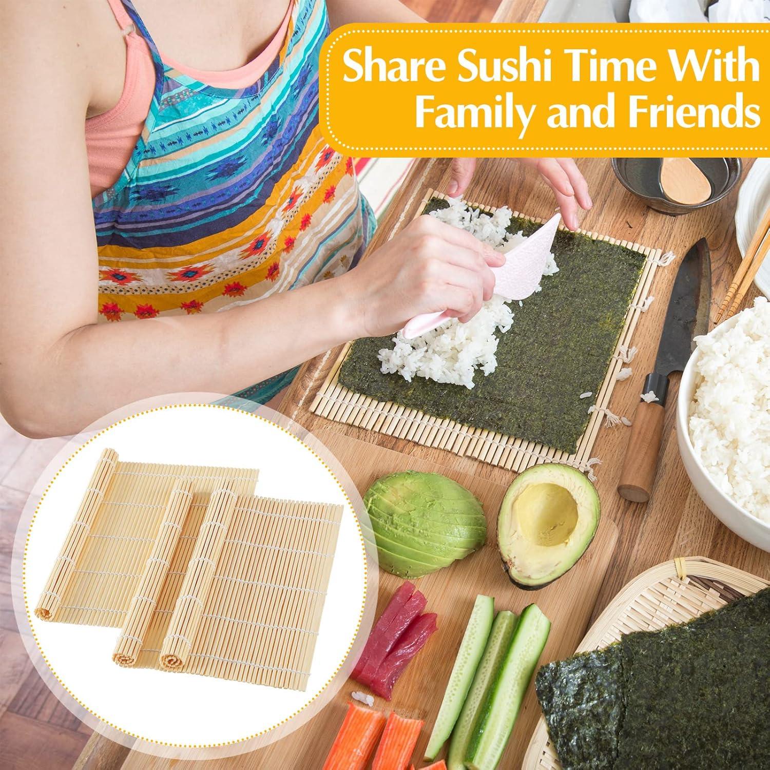 Hoolerry 24 Piezas Esteras de Bambú para Hacer Sushi