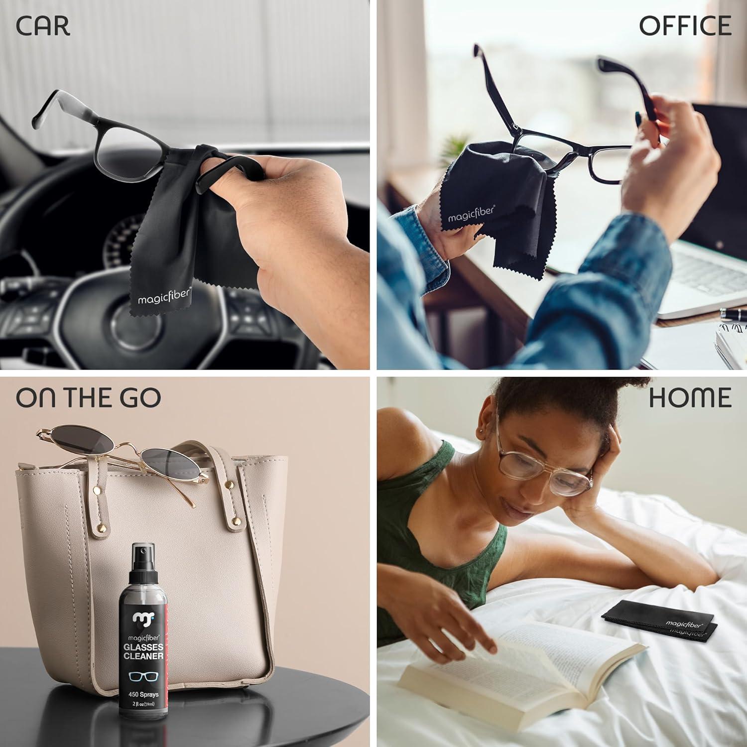 Kit Limpiador de Gafas MagicFiber - 2 Aerosoles + 2 Paños