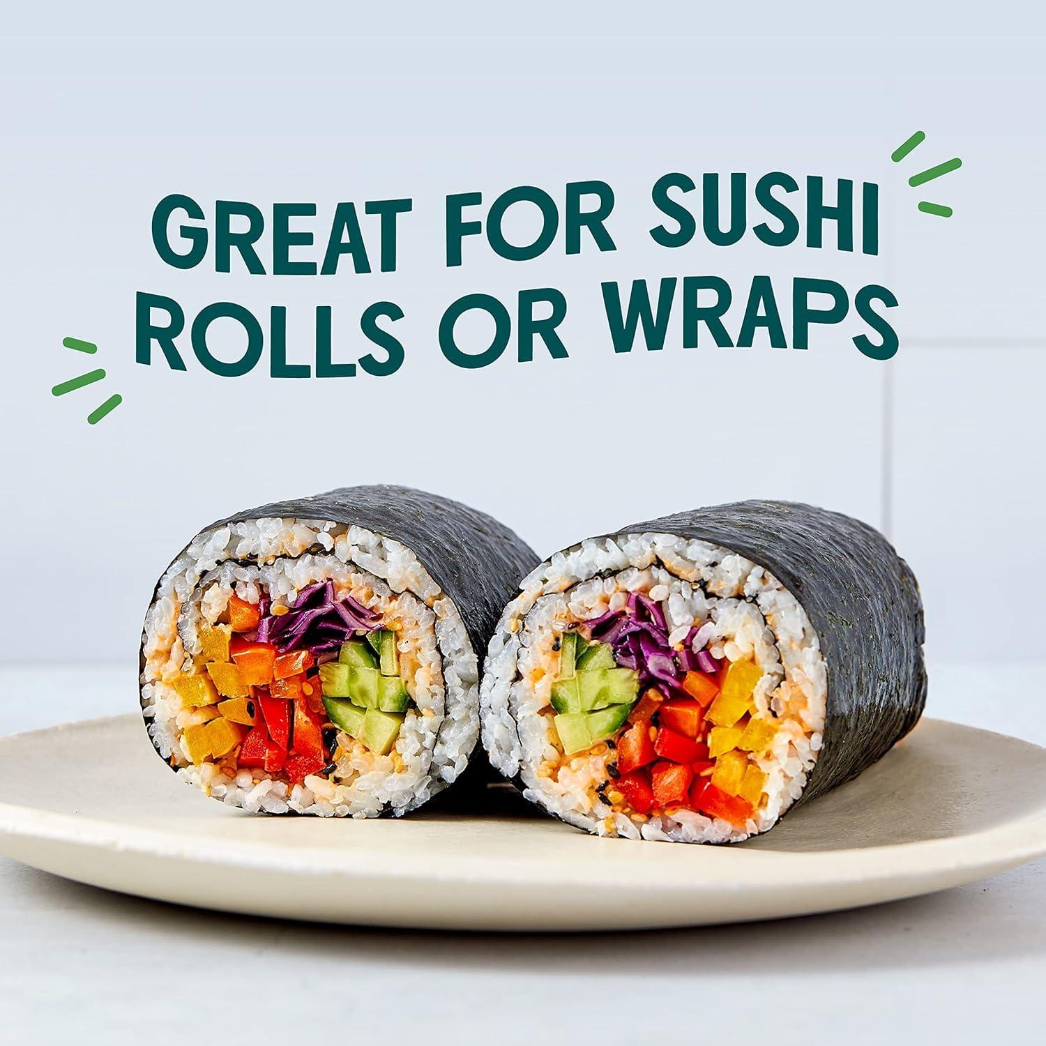 Gimme Algas Sushi Nori Orgánico 50 Hojas Premium Sin Gluten