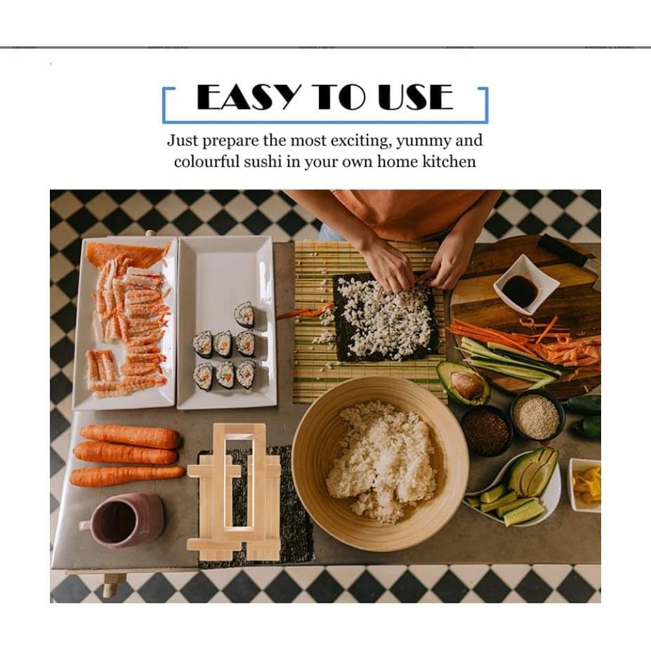 Prensa de Sushi de Madera Haofy - Kit DIY para Rollos