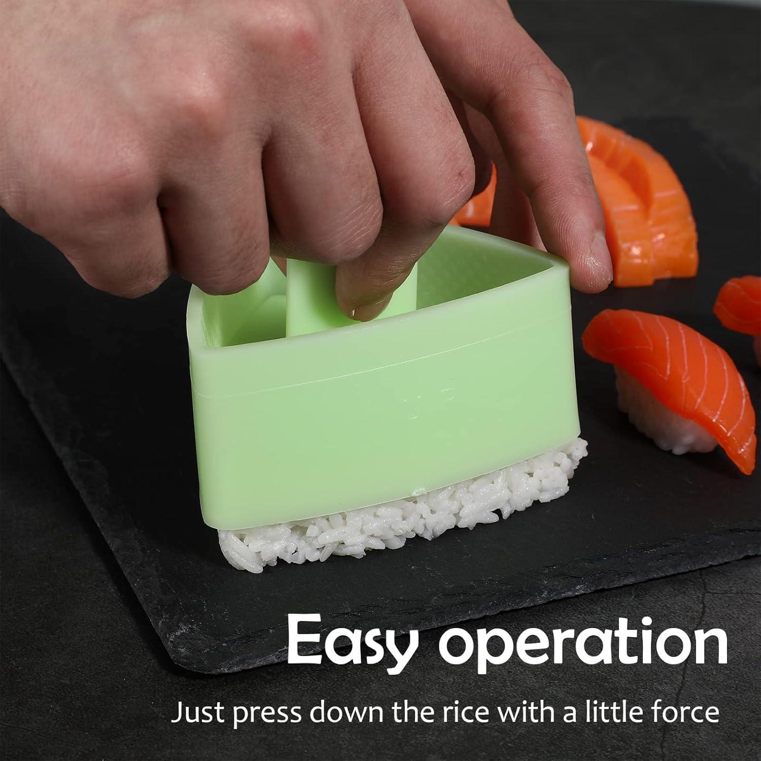 Molde de Sushi Triangular UPKOCH Antiadherente Verde 100g