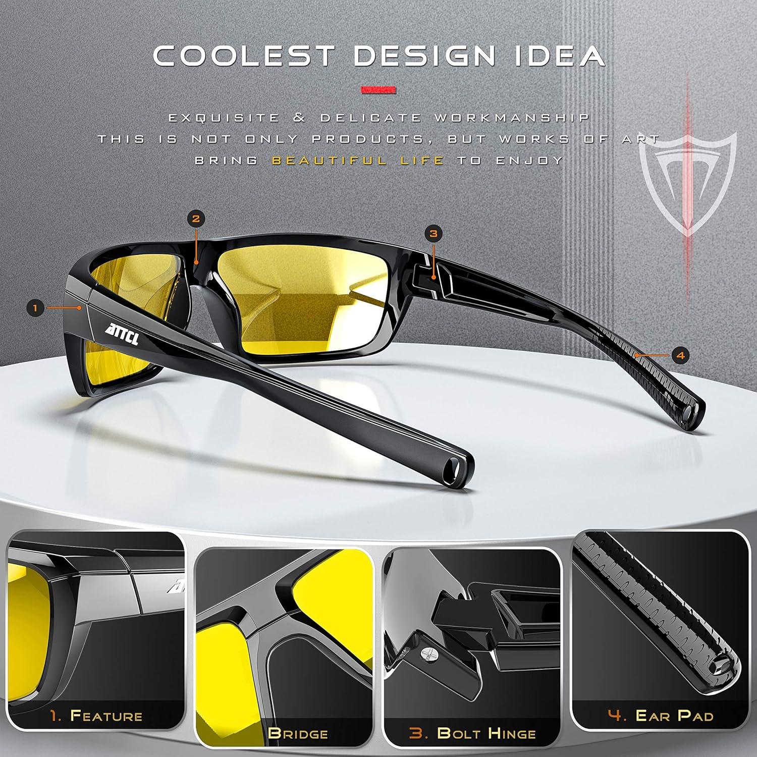 Gafas de sol polarizadas ATTCL para hombres - Protección UV