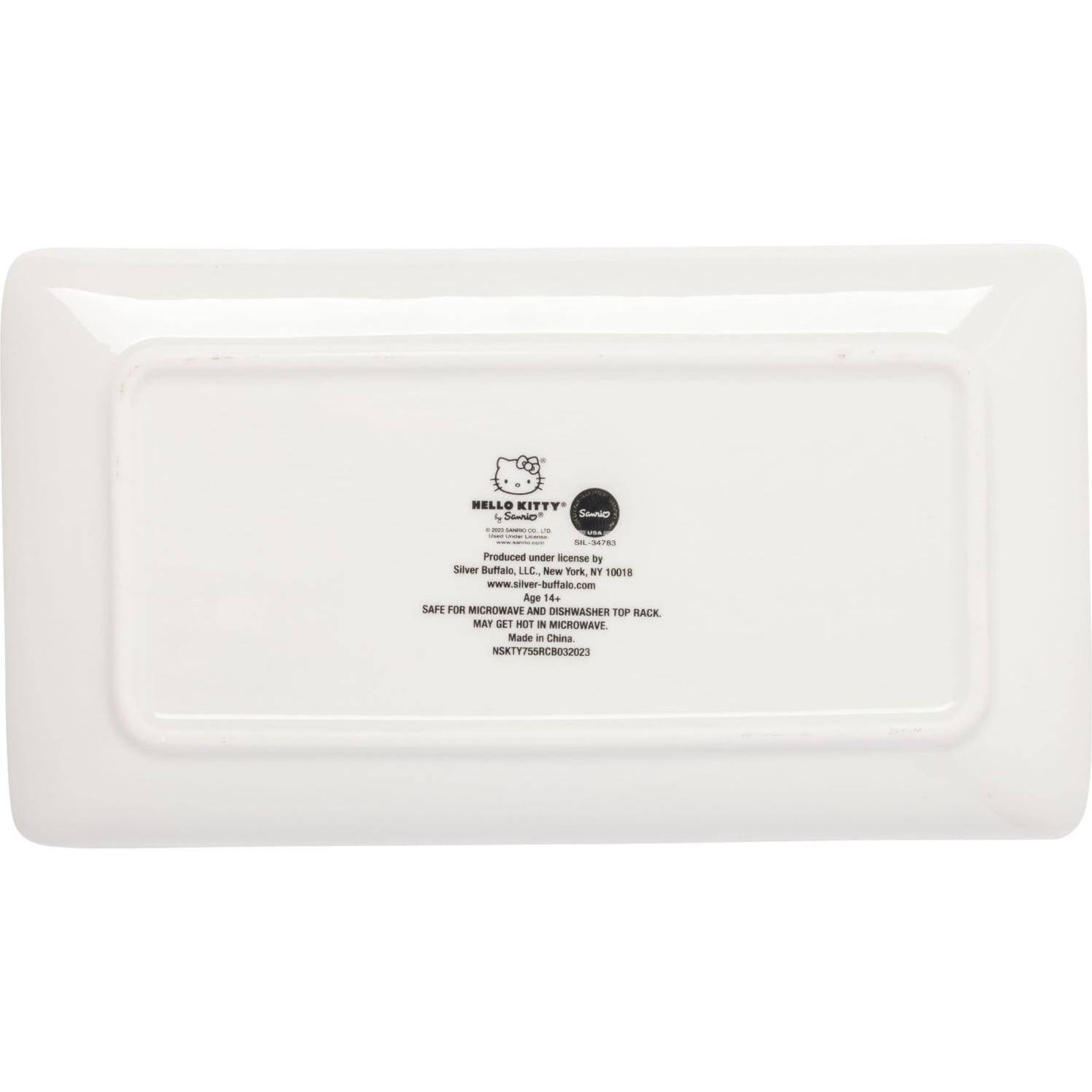 Juego de Sushi Cerámica Hello Kitty 3 Piezas Rojo Blanco