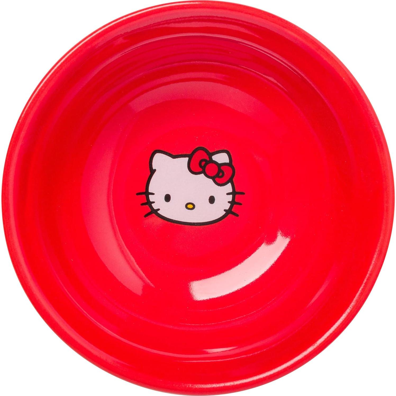 Juego de Sushi Cerámica Hello Kitty 3 Piezas Rojo Blanco